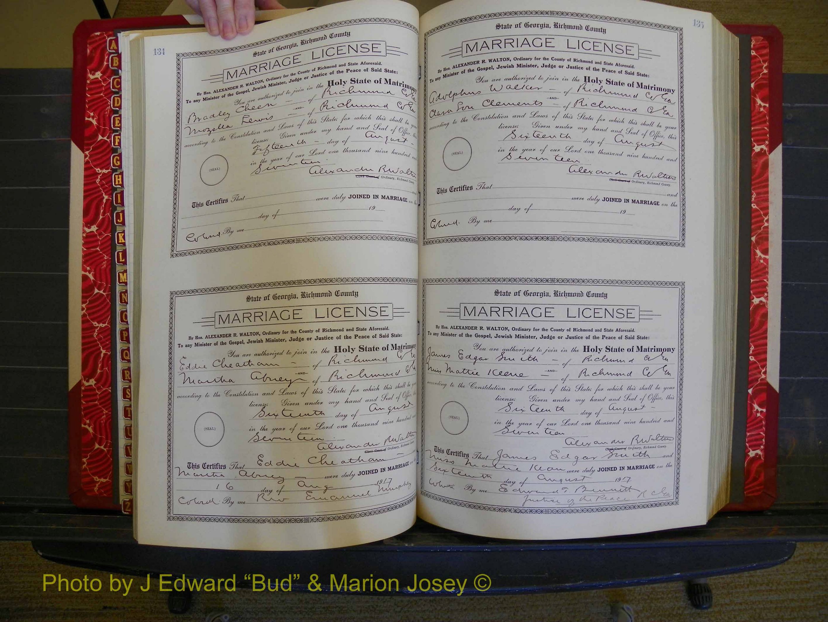 Richmond Marriages, Book KK, 1917-1918 P 134-135.JPG