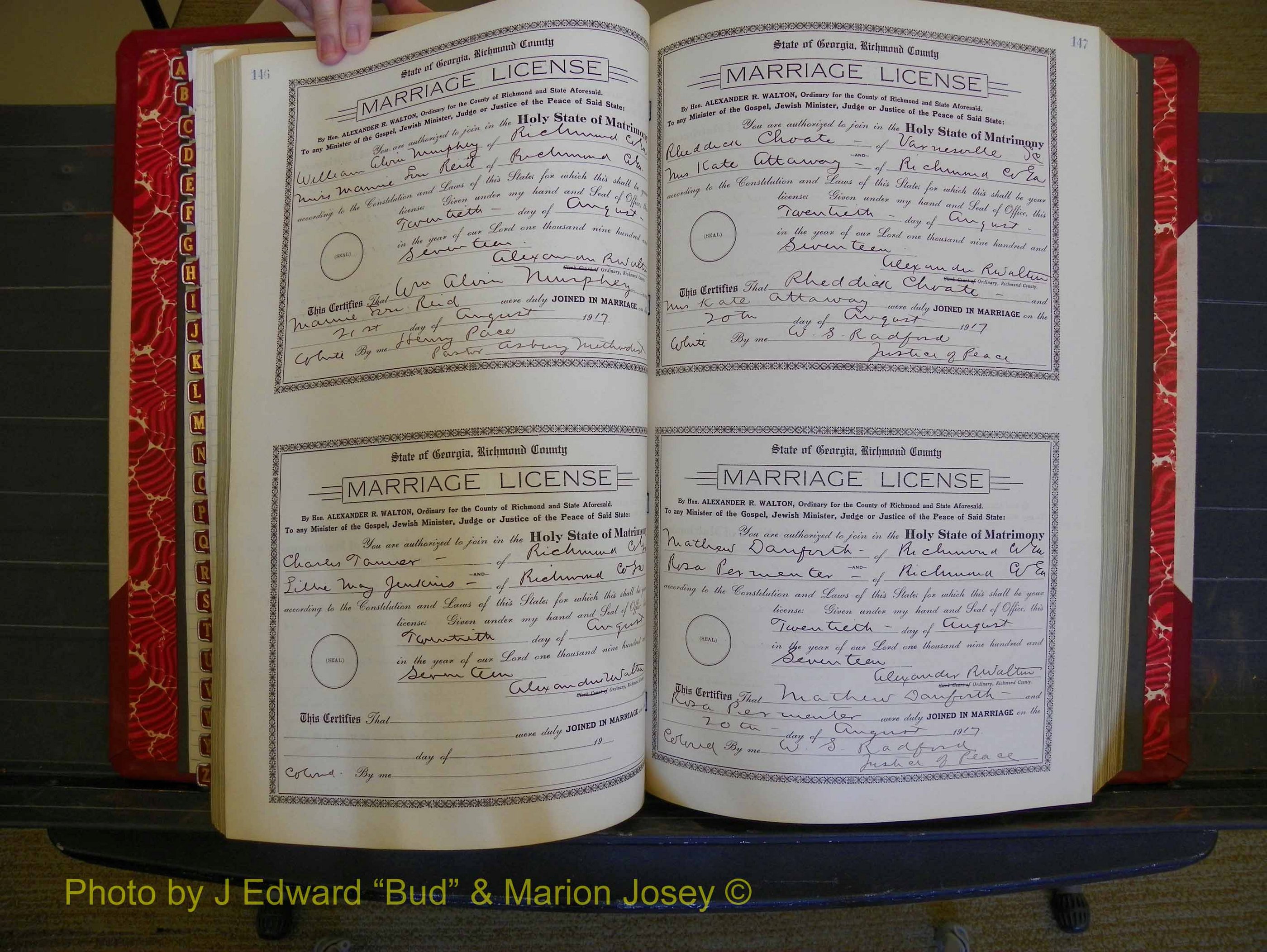 Richmond Marriages, Book KK, 1917-1918 P 146-147.JPG