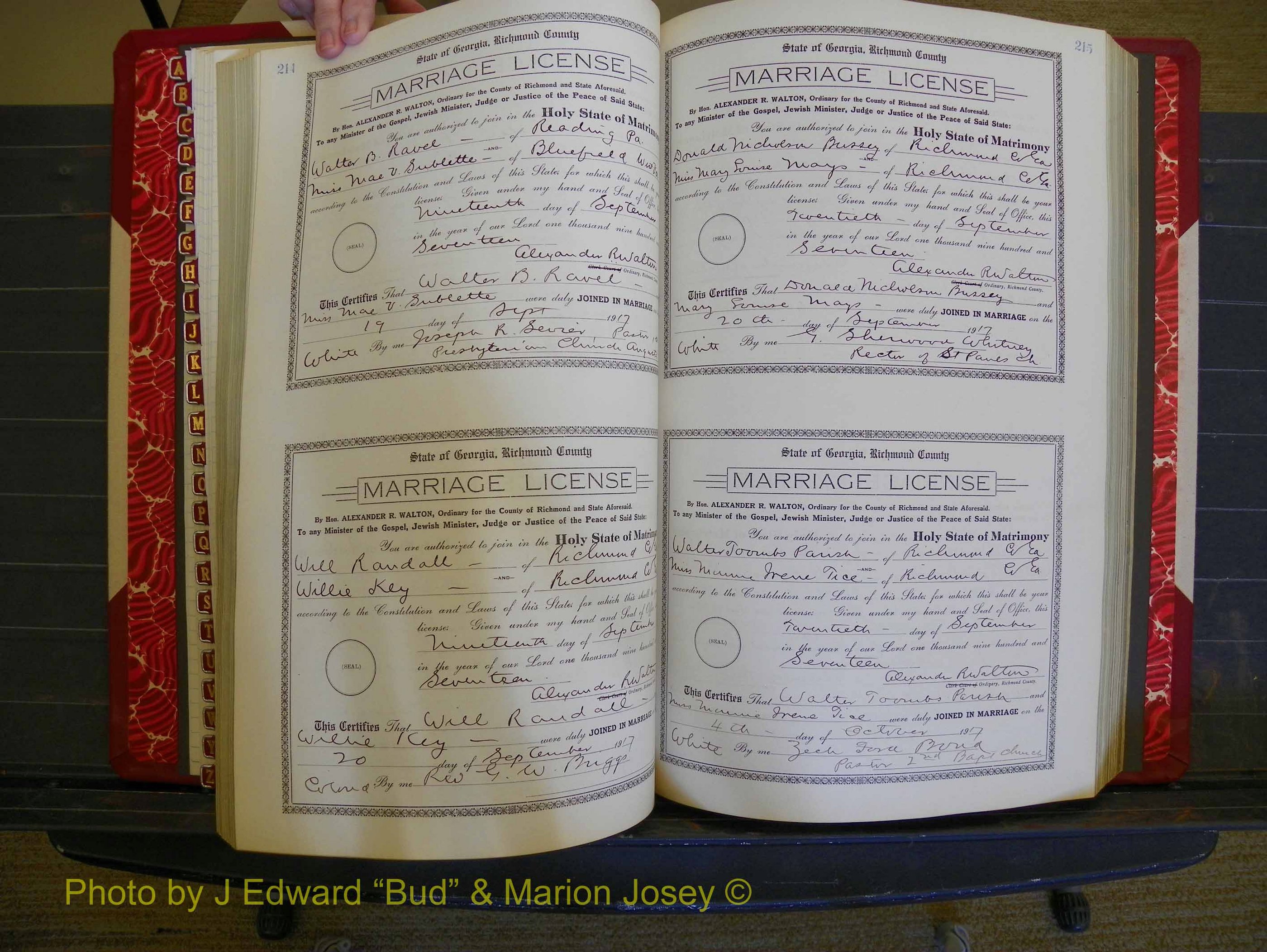 Richmond Marriages, Book KK, 1917-1918 P 214-215.JPG