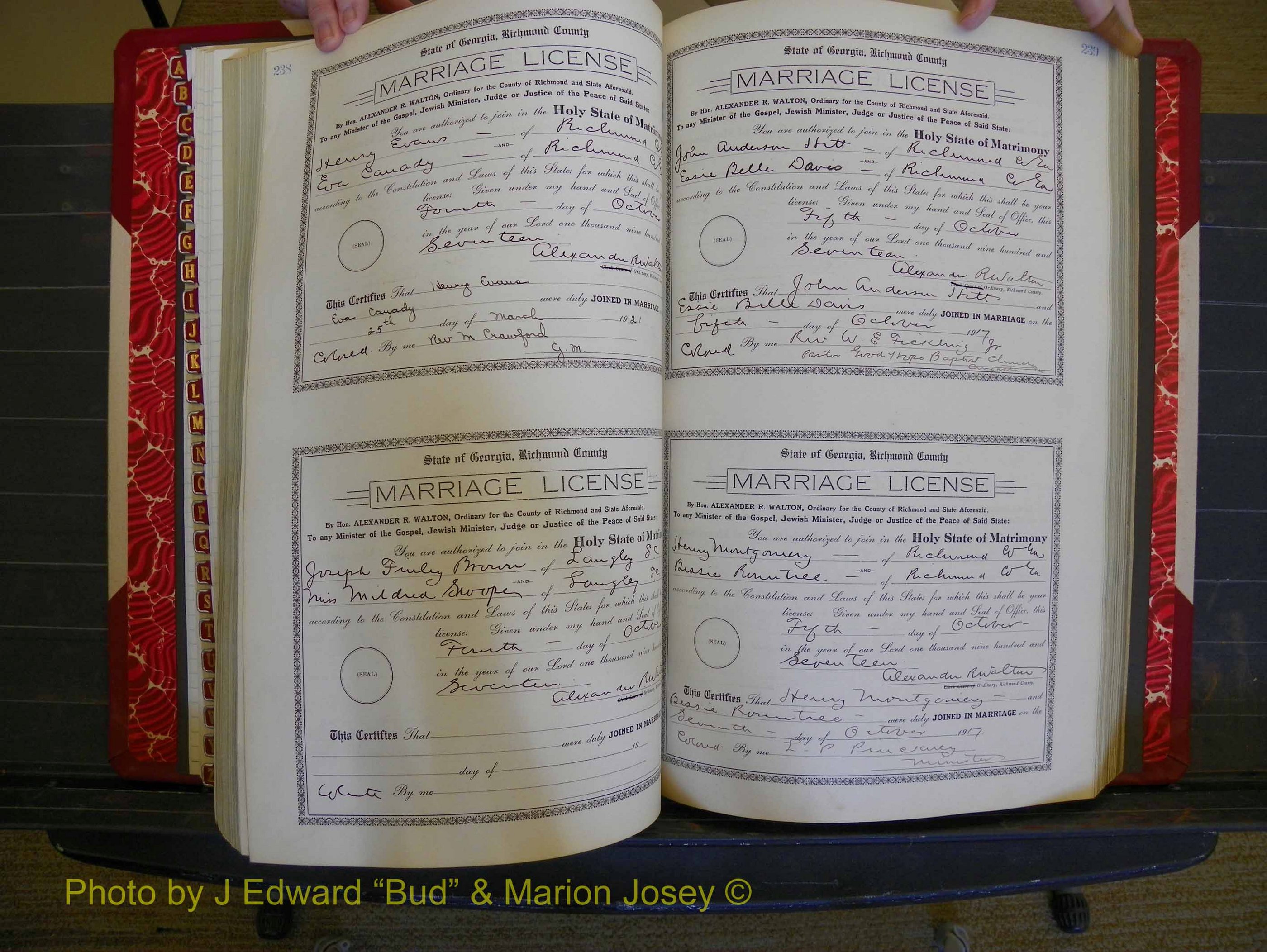 Richmond Marriages, Book KK, 1917-1918 P 238-239.JPG