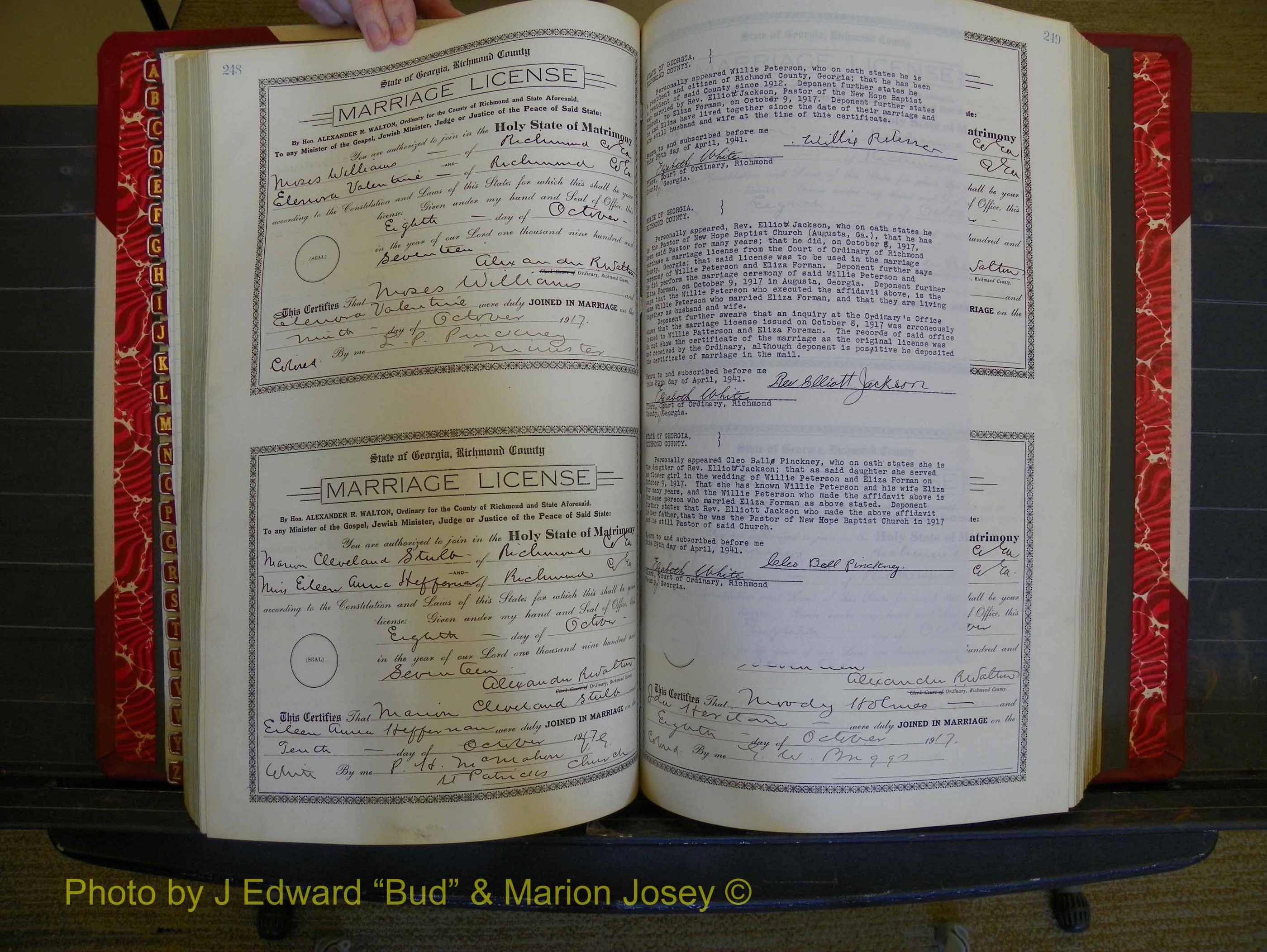 Richmond Marriages, Book KK, 1917-1918 P 248-249.JPG