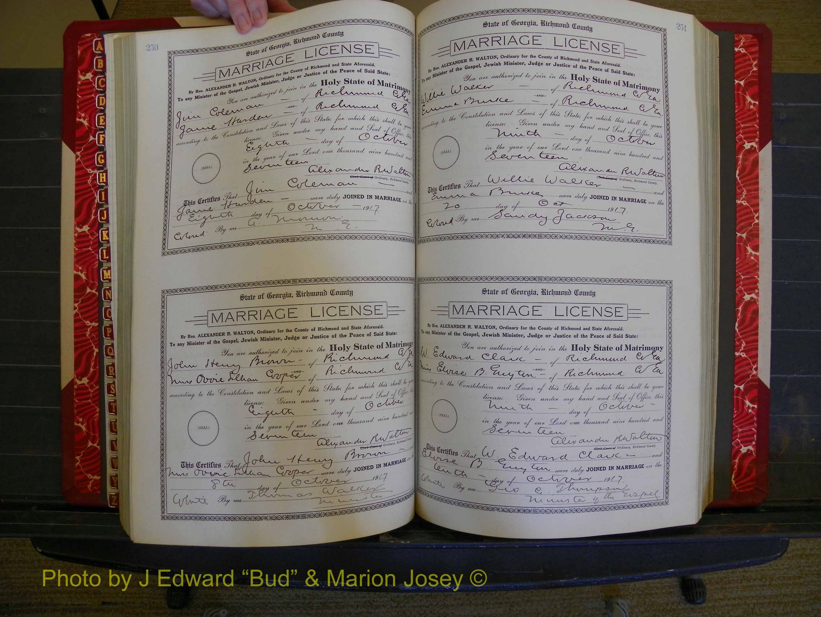Richmond Marriages, Book KK, 1917-1918 P 250-251.JPG