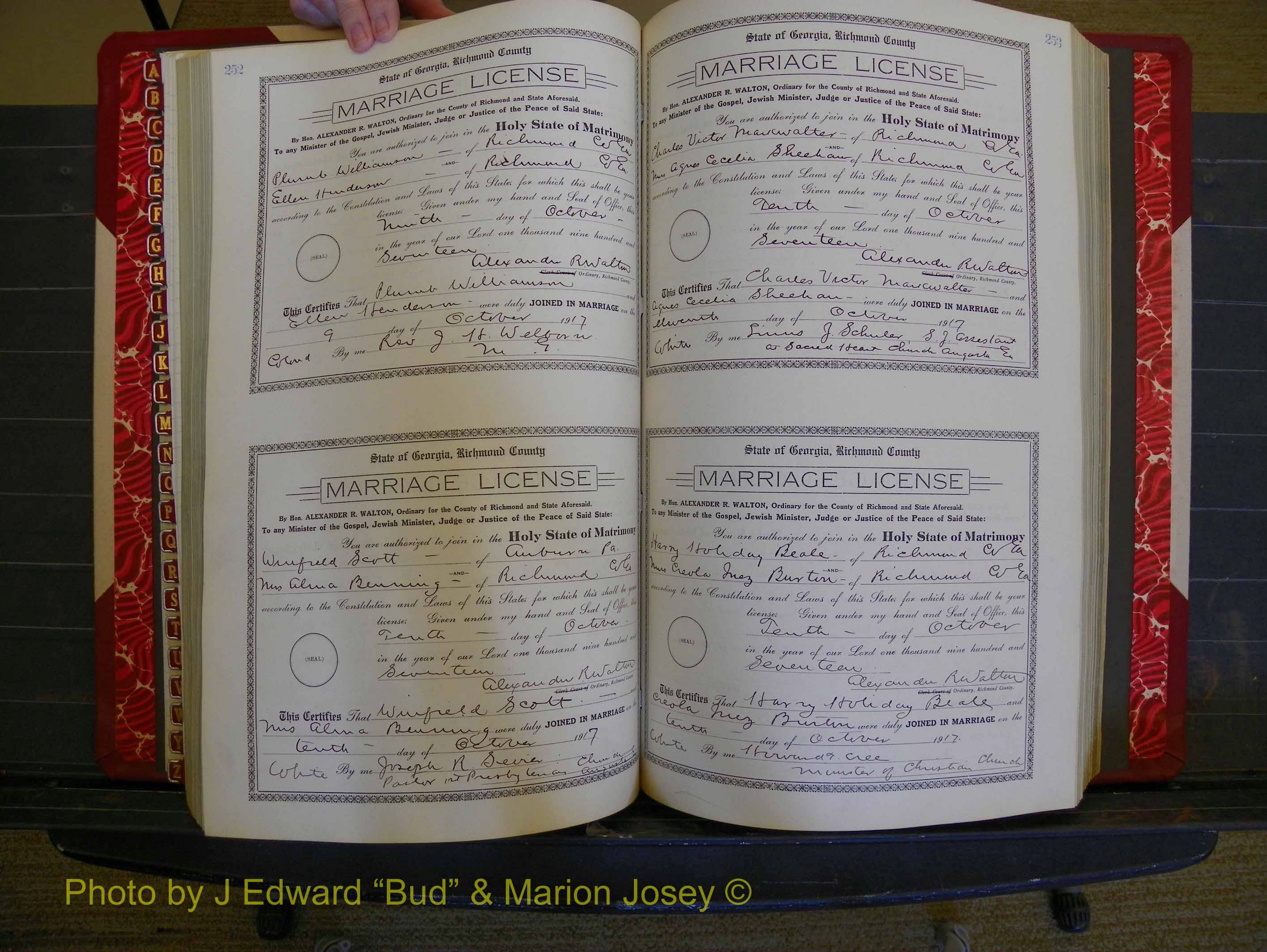 Richmond Marriages, Book KK, 1917-1918 P 252-253.JPG