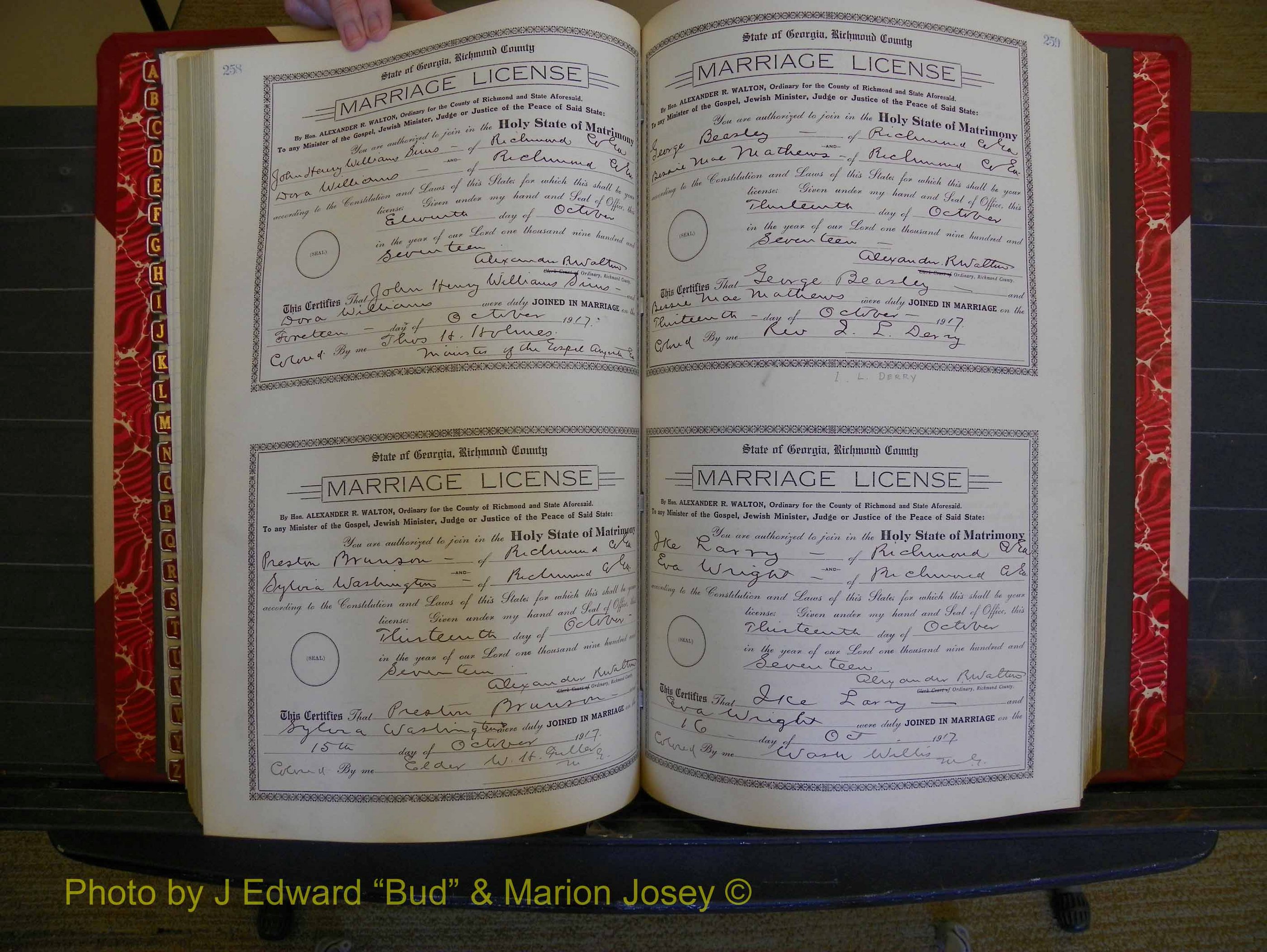 Richmond Marriages, Book KK, 1917-1918 P 258-259.JPG