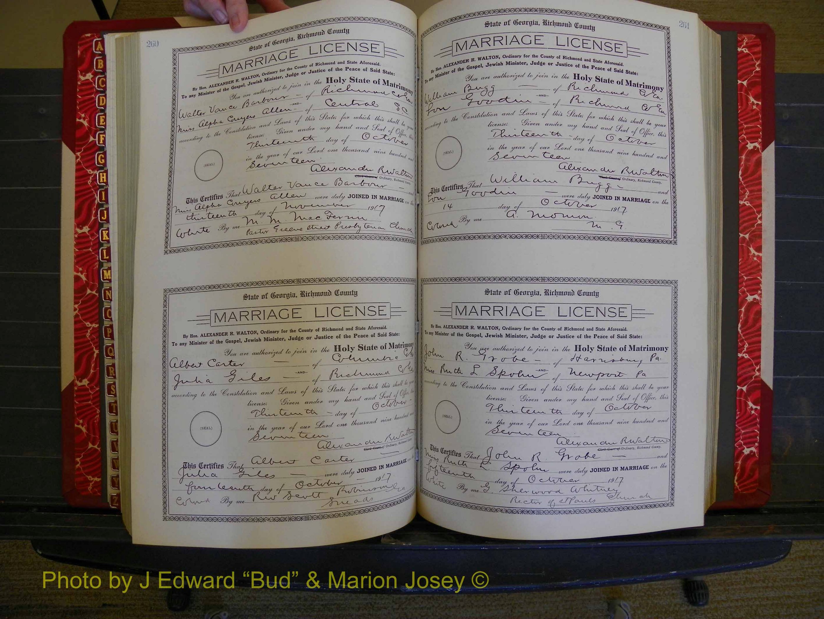 Richmond Marriages, Book KK, 1917-1918 P 260-261.JPG