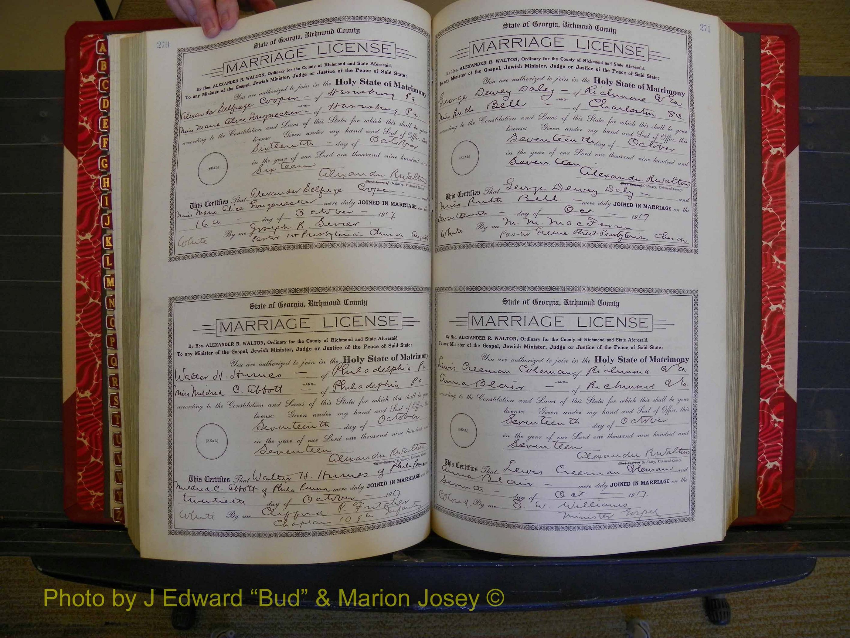Richmond Marriages, Book KK, 1917-1918 P 270-271.JPG