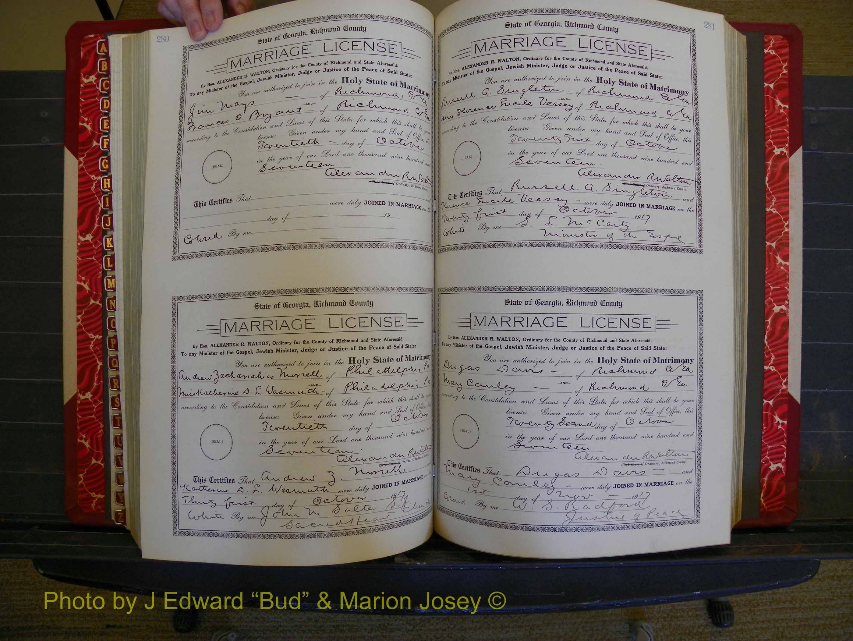 Richmond Marriages, Book KK, 1917-1918 P 280-281.JPG