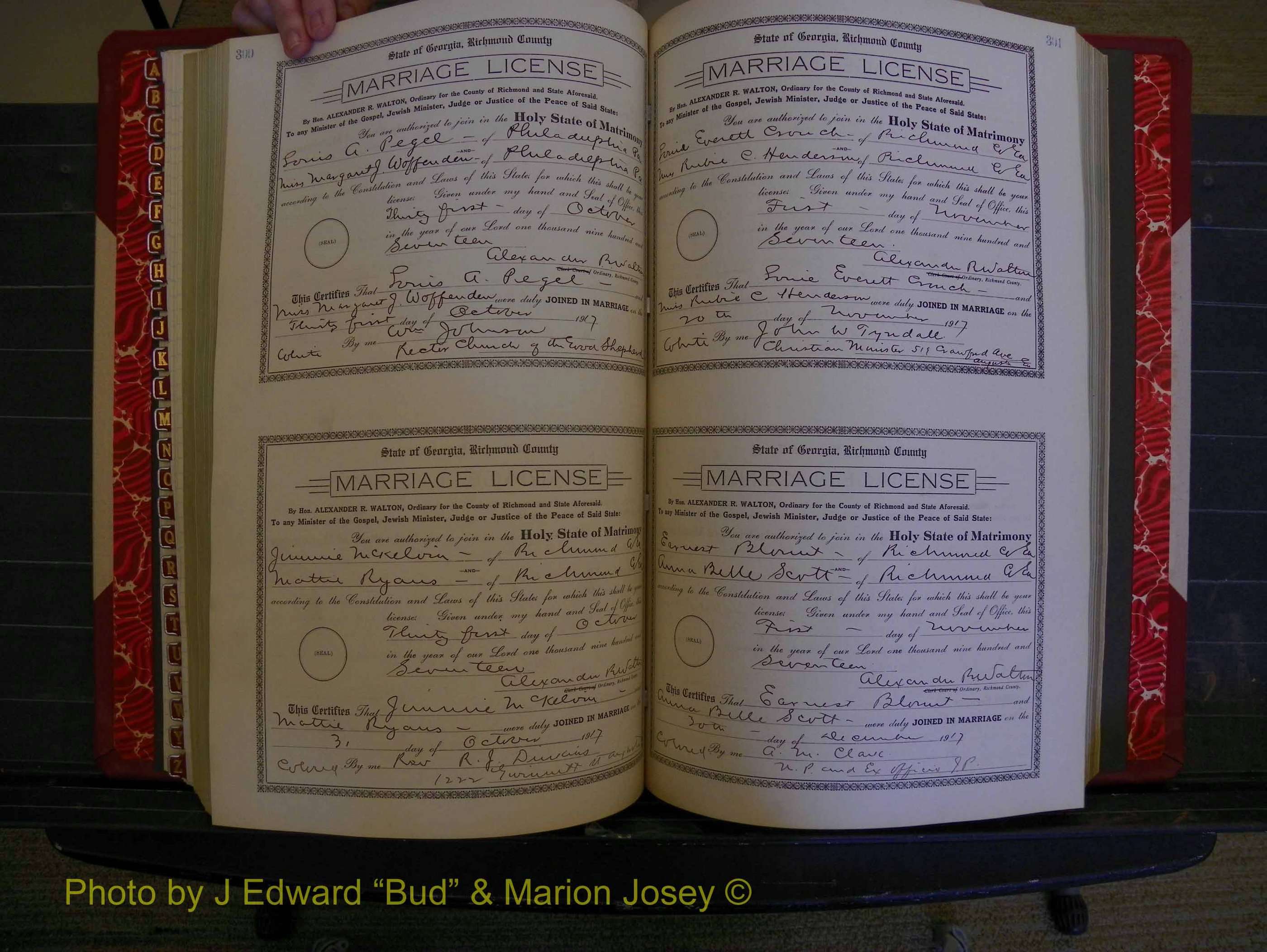 Richmond Marriages, Book KK, 1917-1918 P 300-301.JPG