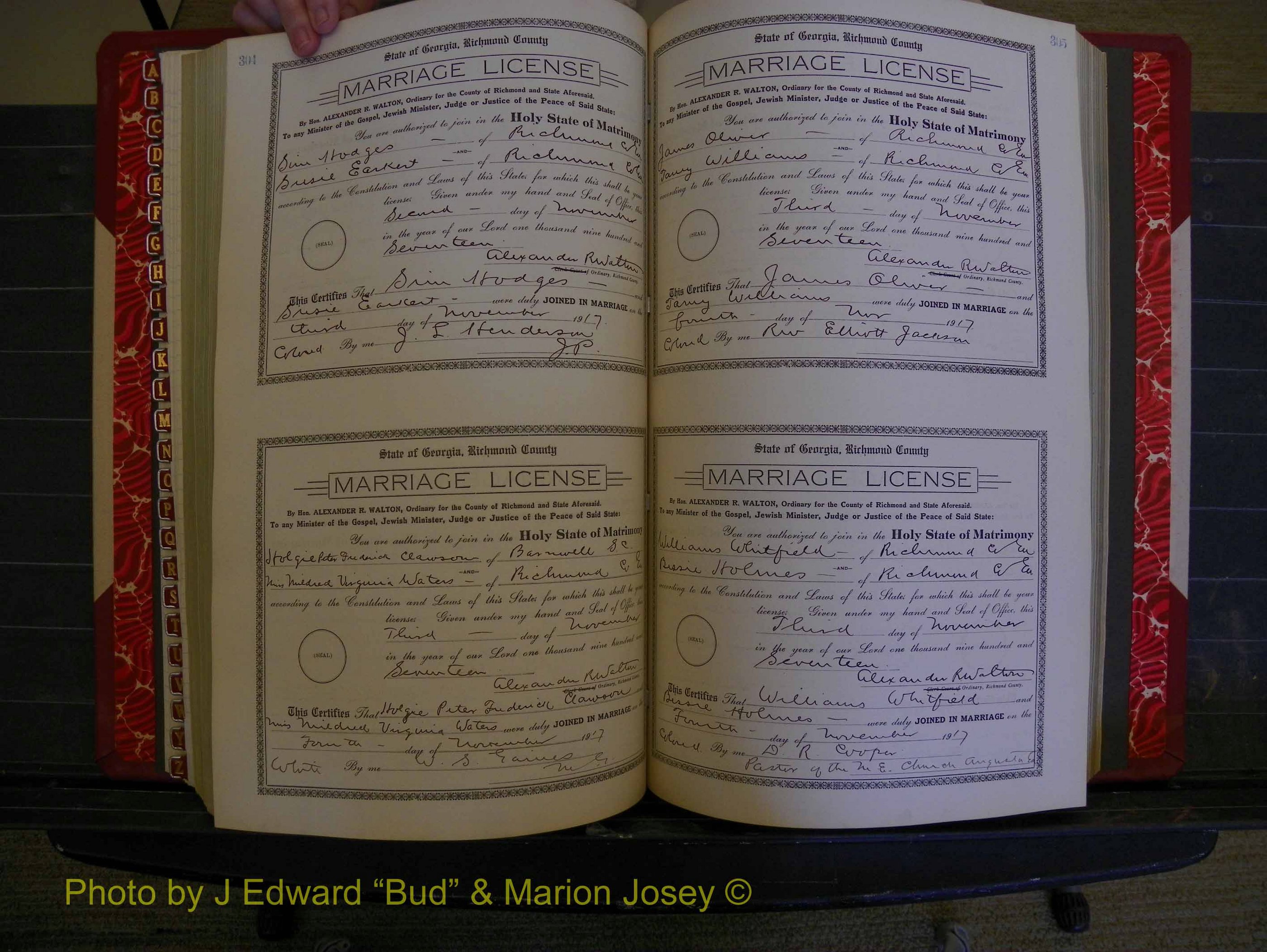 Richmond Marriages, Book KK, 1917-1918 P 304-305.JPG