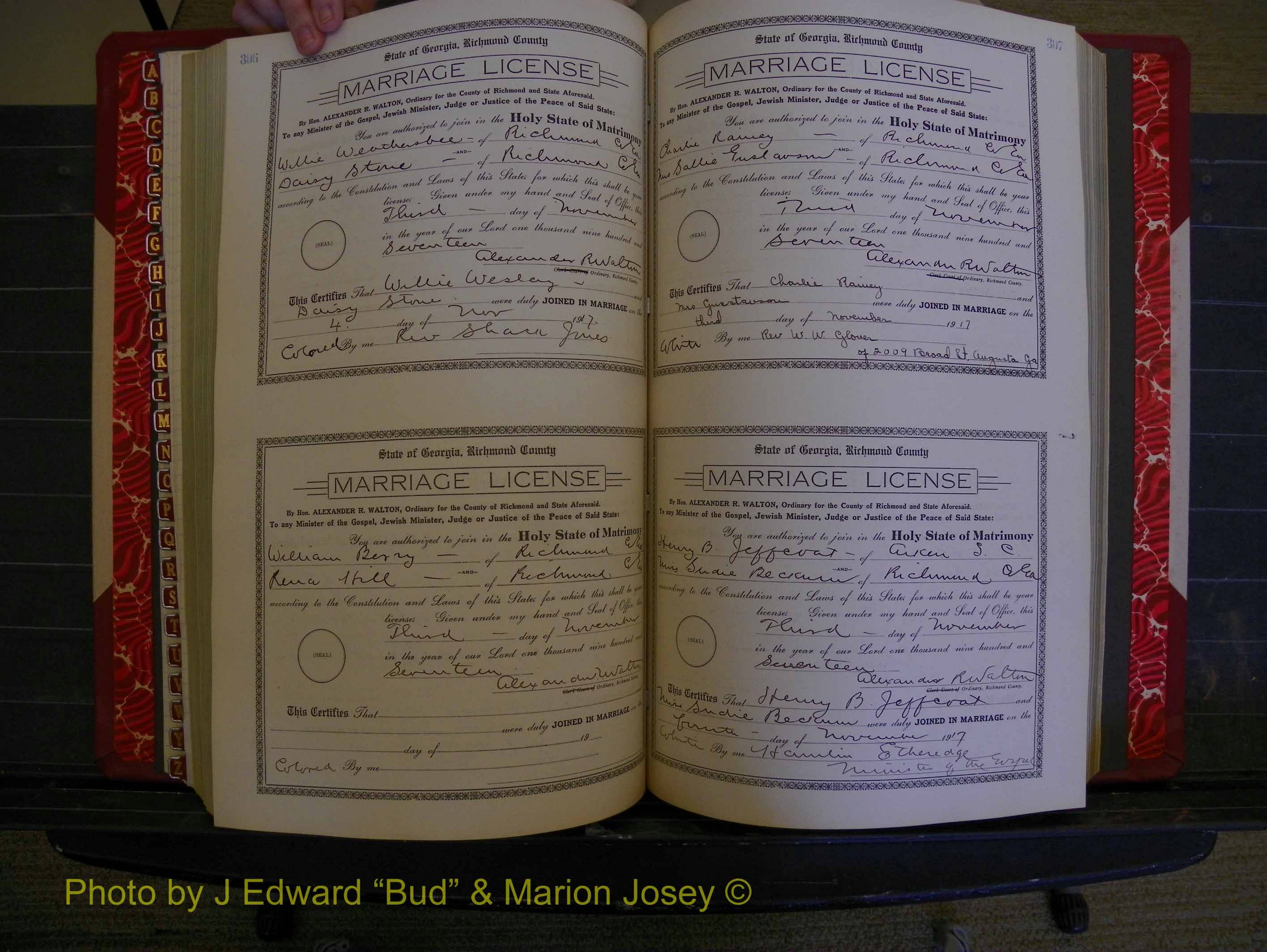 Richmond Marriages, Book KK, 1917-1918 P 306-307.JPG