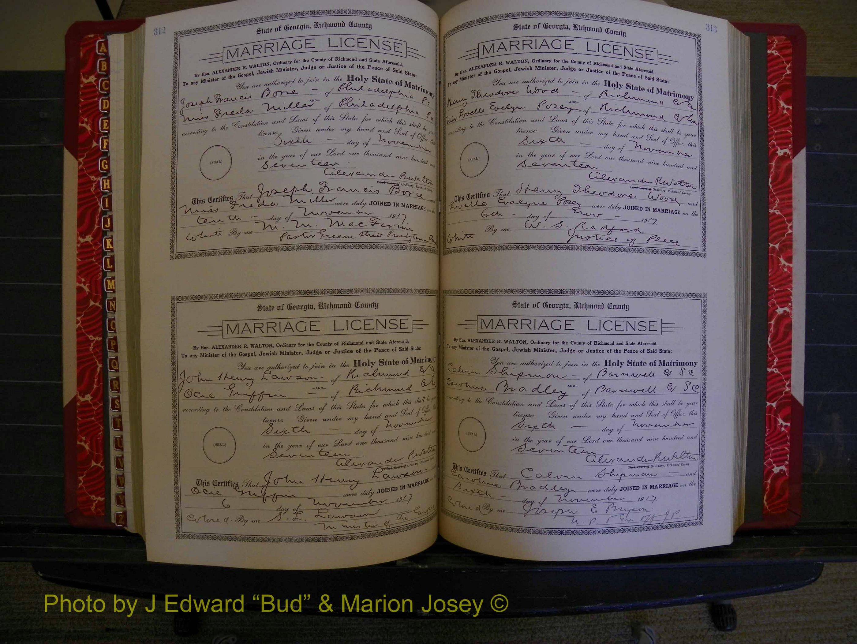Richmond Marriages, Book KK, 1917-1918 P 312-313.JPG