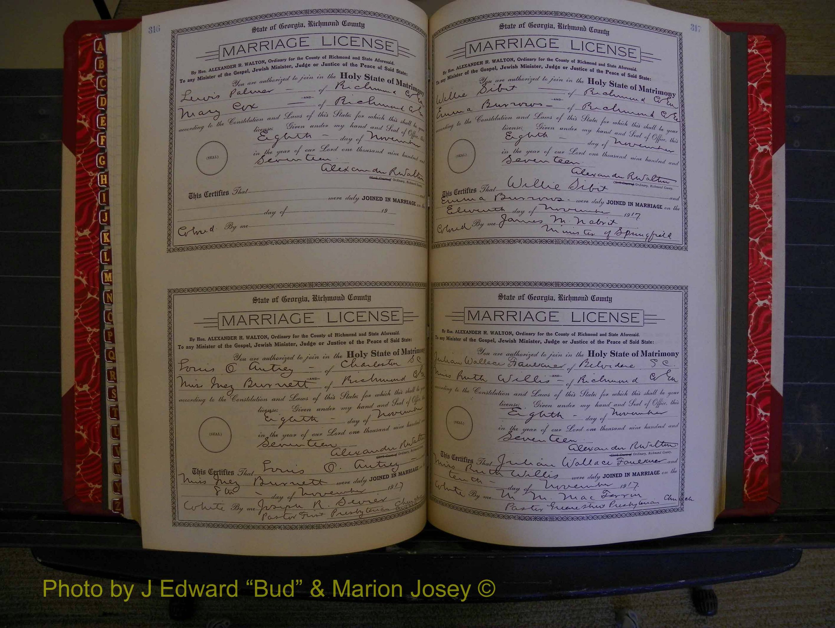 Richmond Marriages, Book KK, 1917-1918 P 316-317.JPG