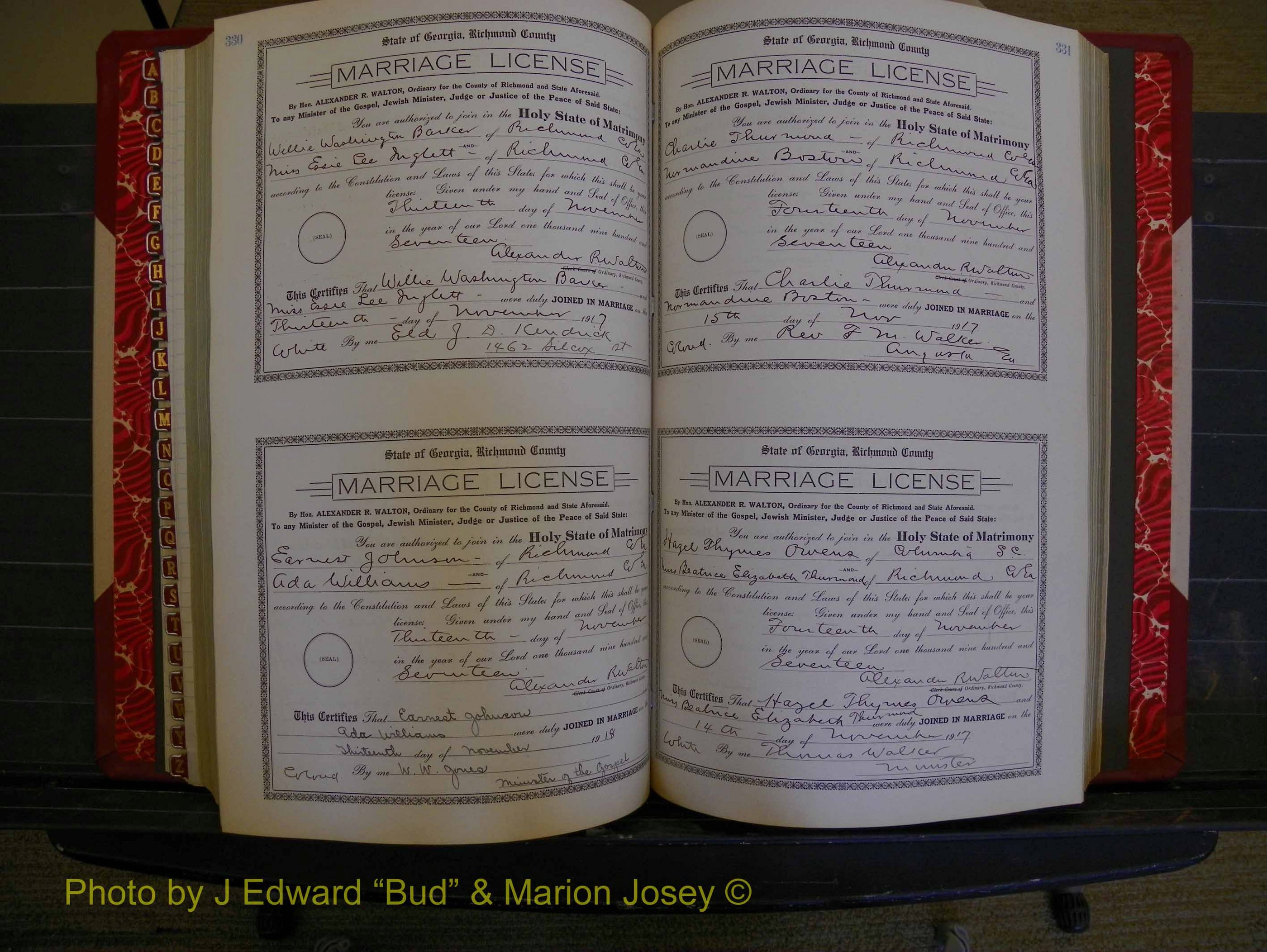 Richmond Marriages, Book KK, 1917-1918 P 330-331.JPG