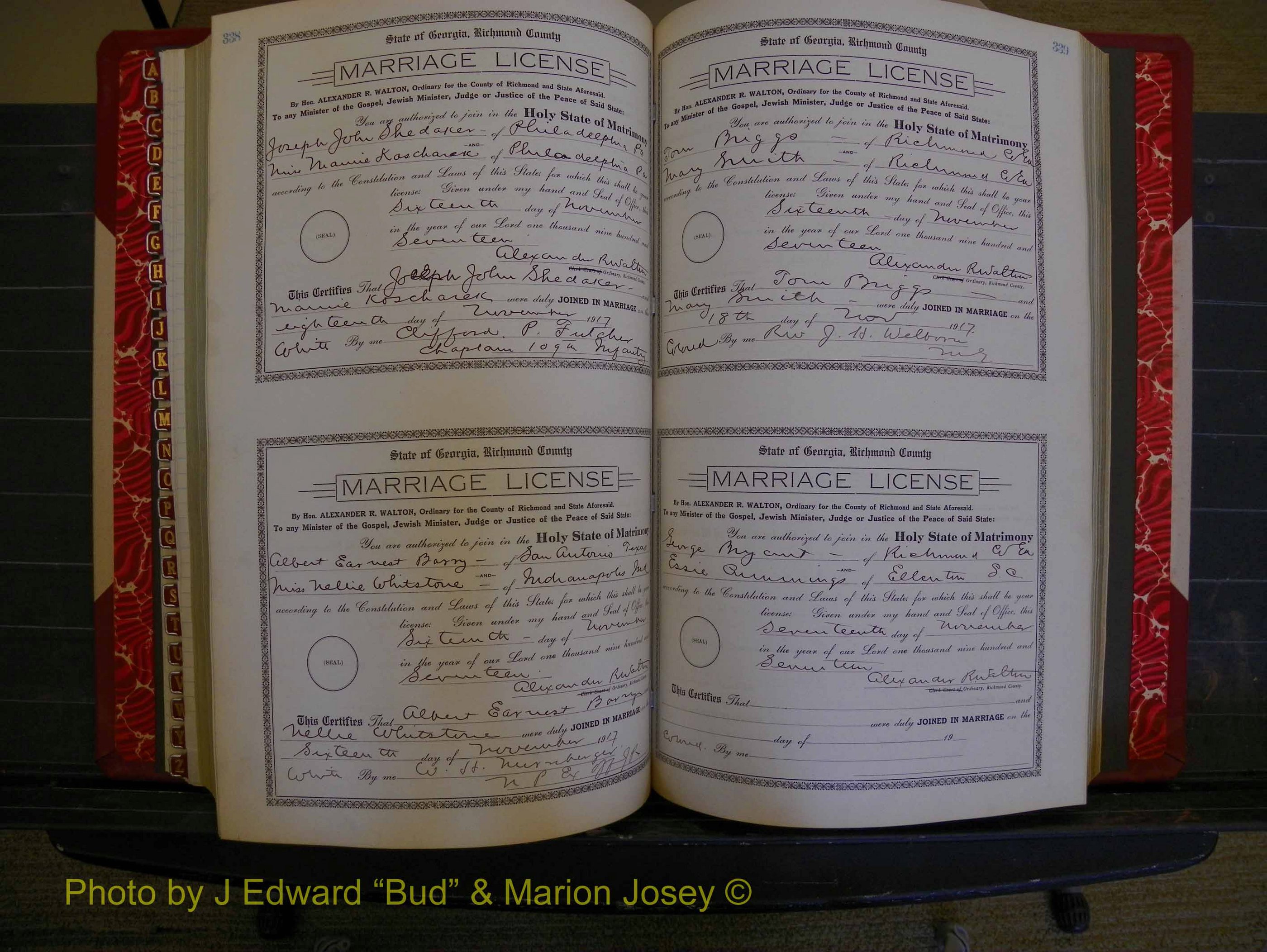Richmond Marriages, Book KK, 1917-1918 P 338-339.JPG