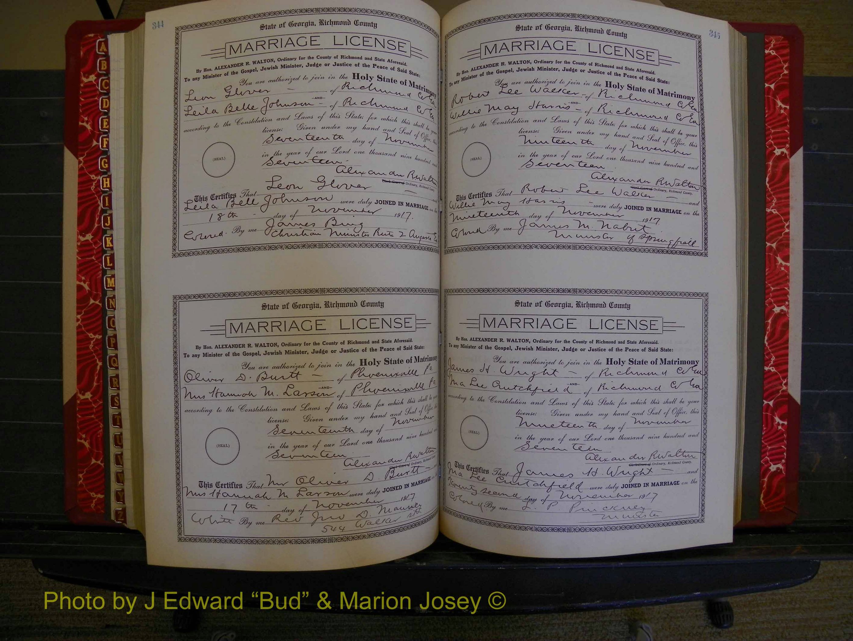 Richmond Marriages, Book KK, 1917-1918 P 344-345.JPG