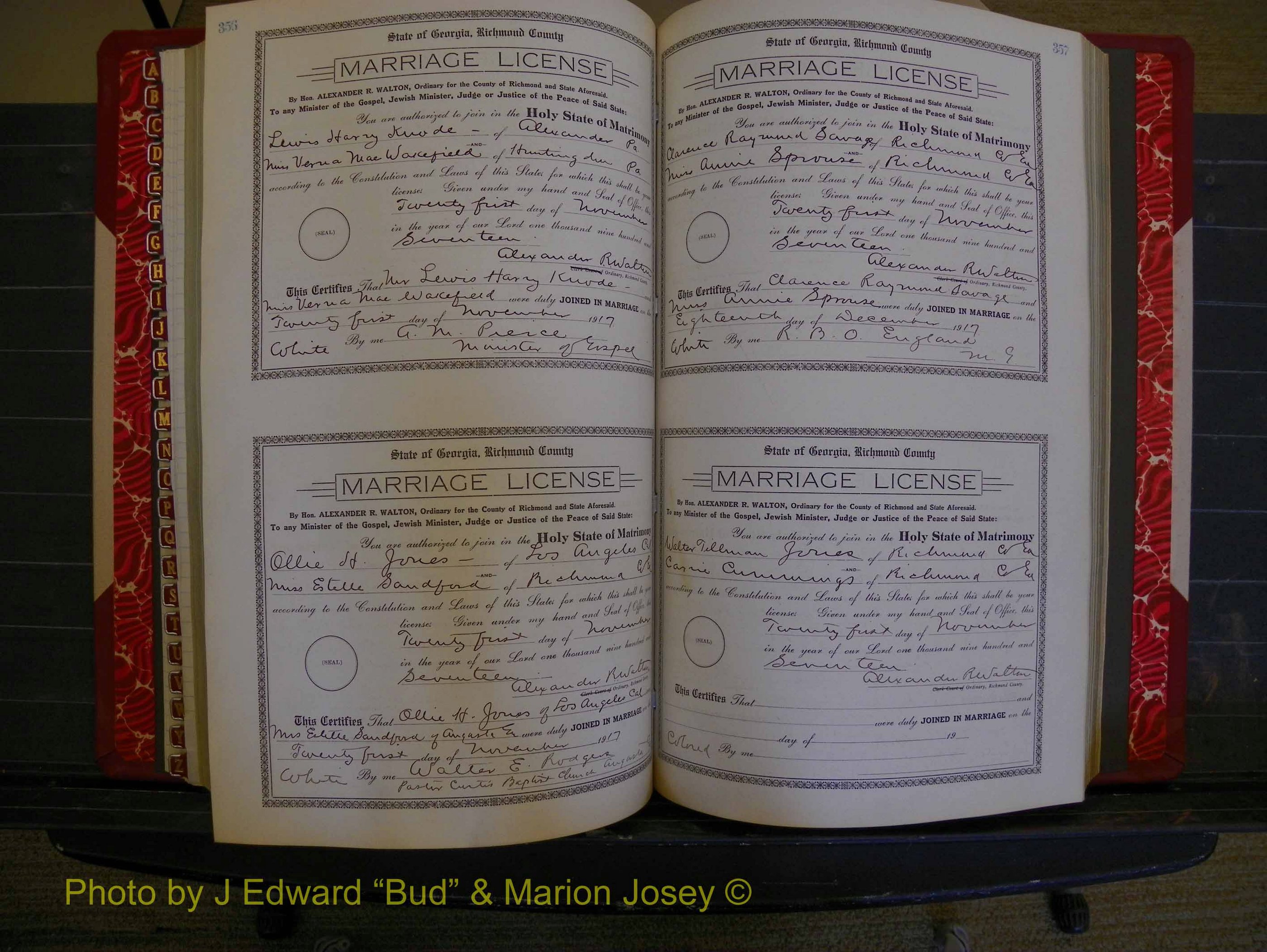 Richmond Marriages, Book KK, 1917-1918 P 356-357.JPG