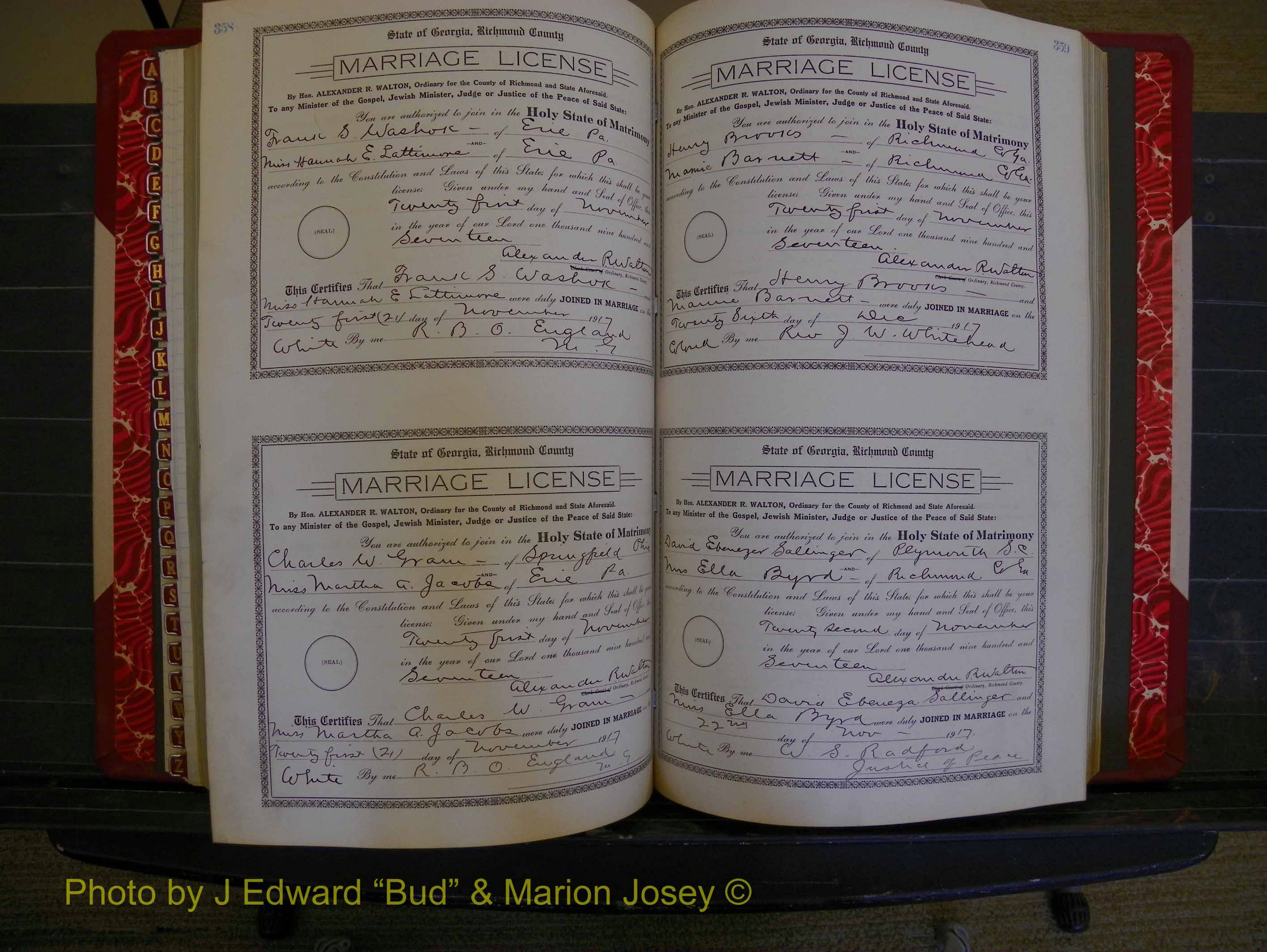 Richmond Marriages, Book KK, 1917-1918 P 358-359.JPG