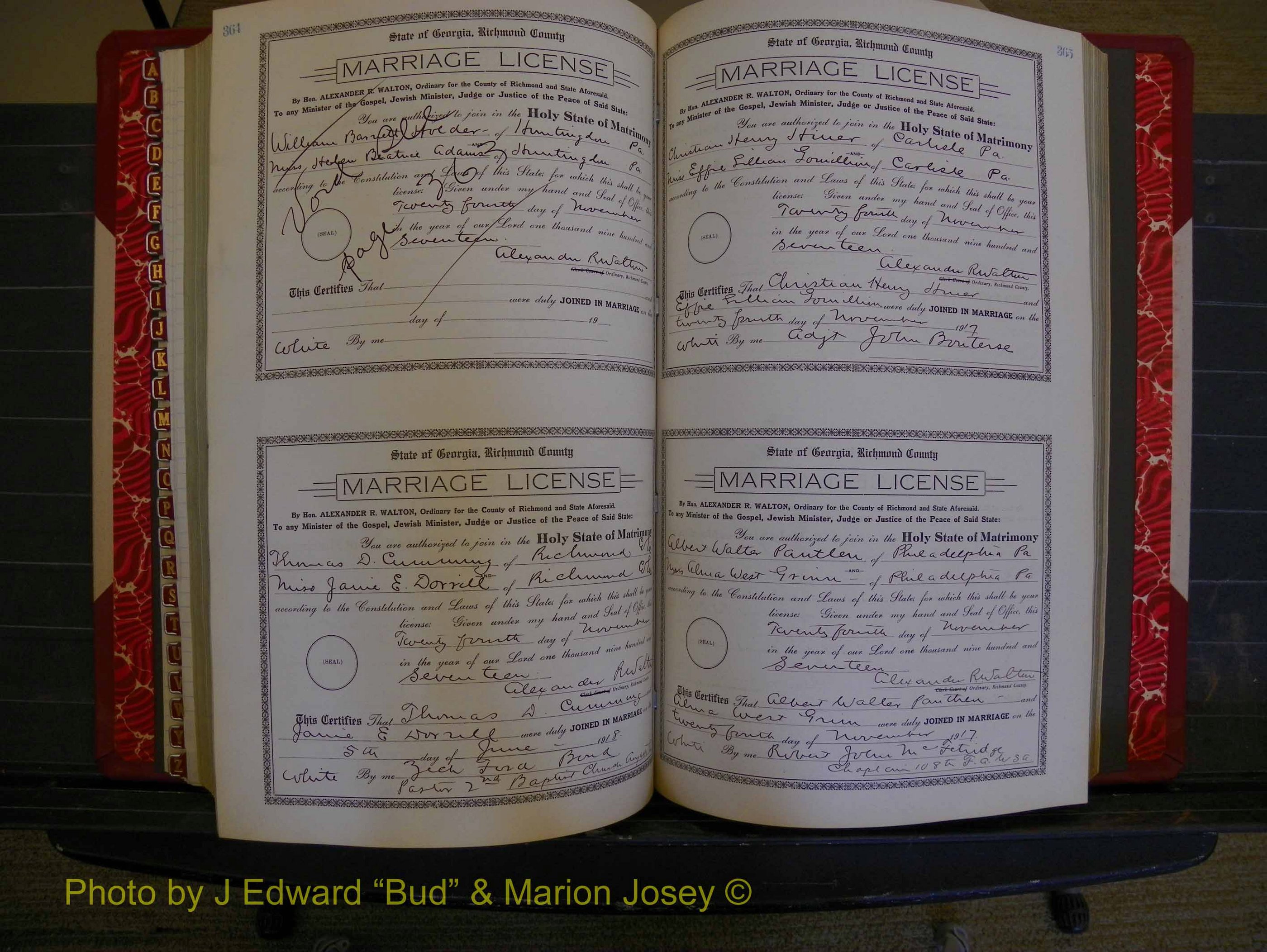 Richmond Marriages, Book KK, 1917-1918 P 364-365.JPG