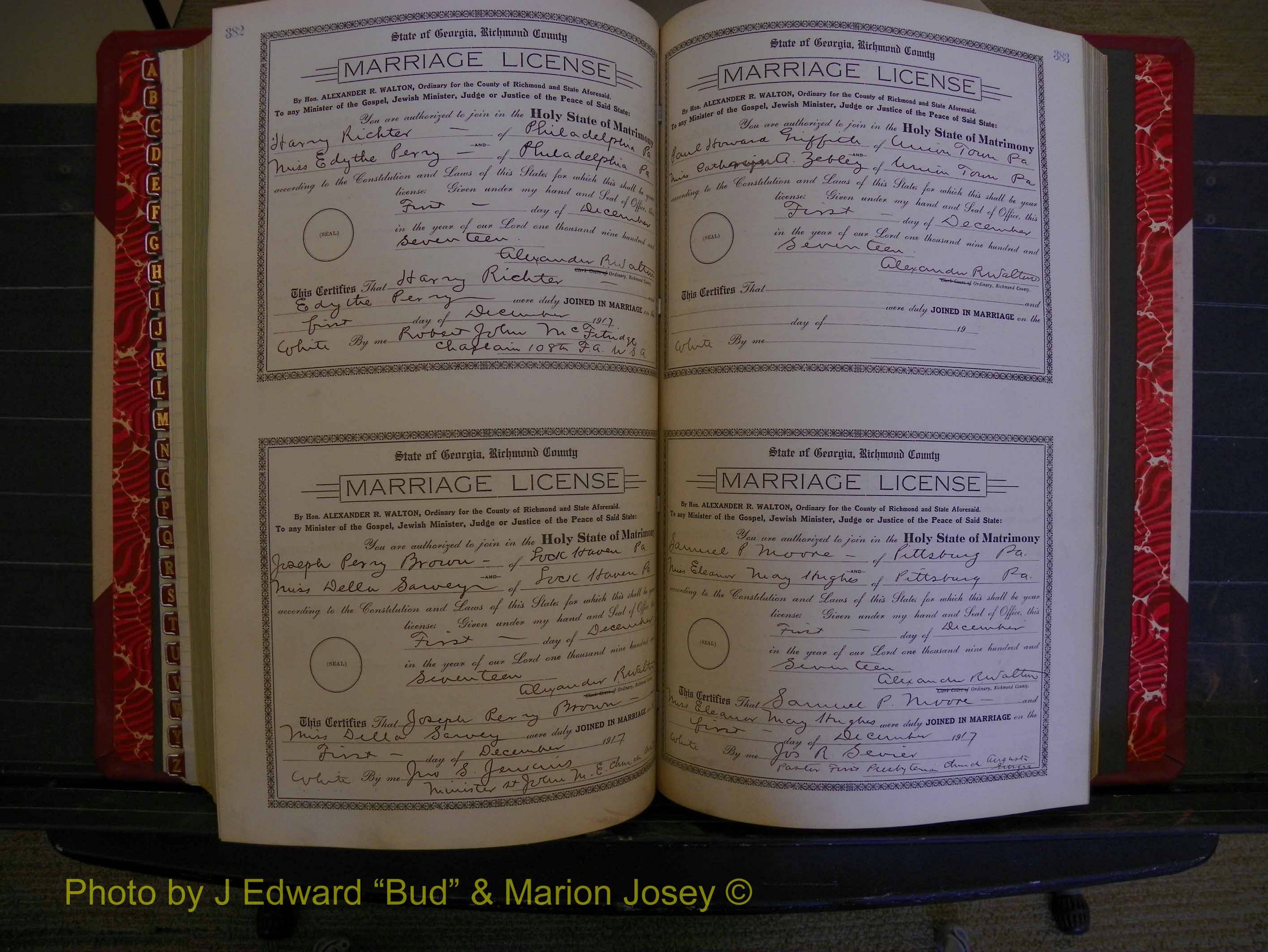 Richmond Marriages, Book KK, 1917-1918 P 382-383.JPG