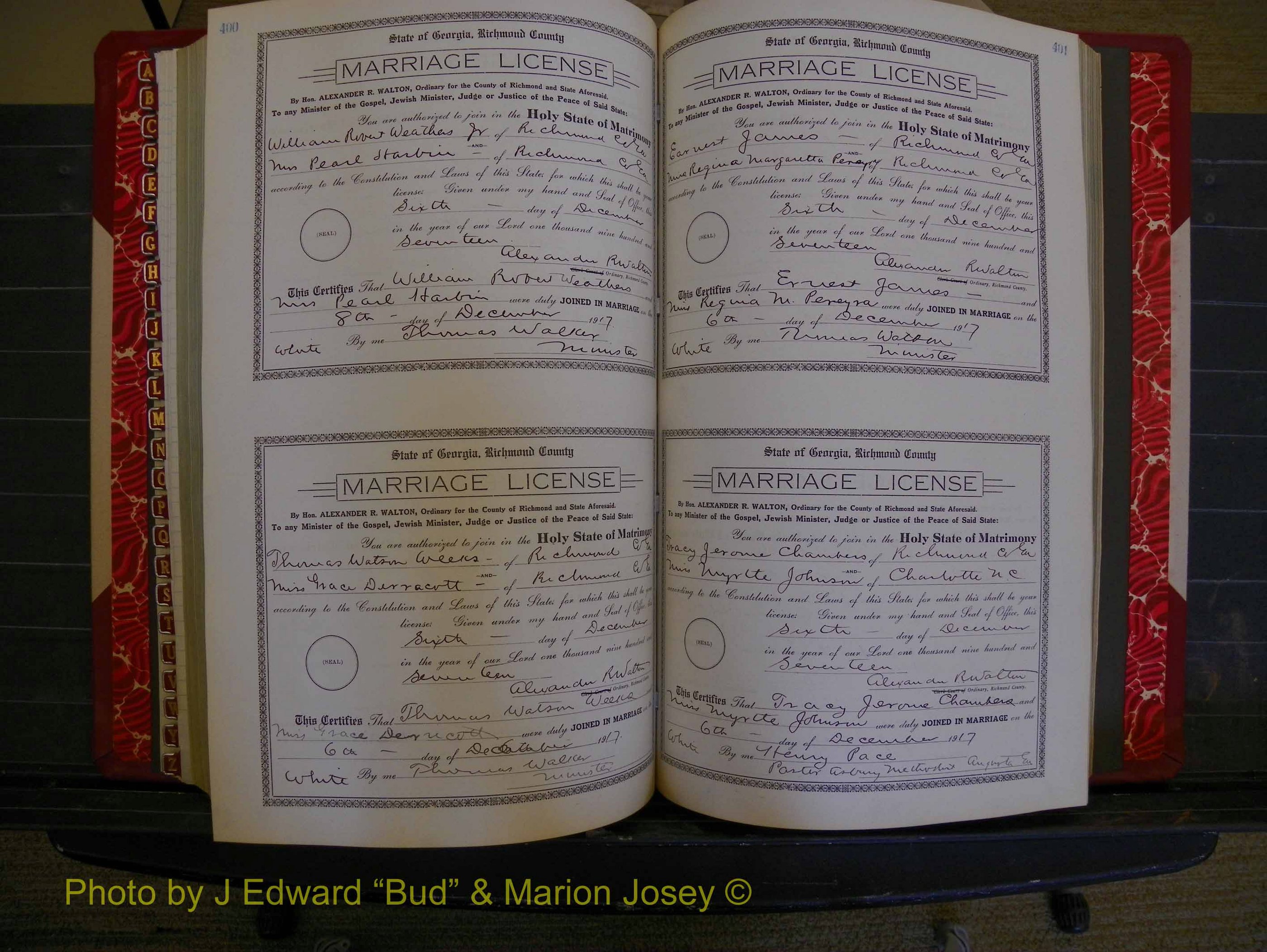 Richmond Marriages, Book KK, 1917-1918 P 400-401.JPG