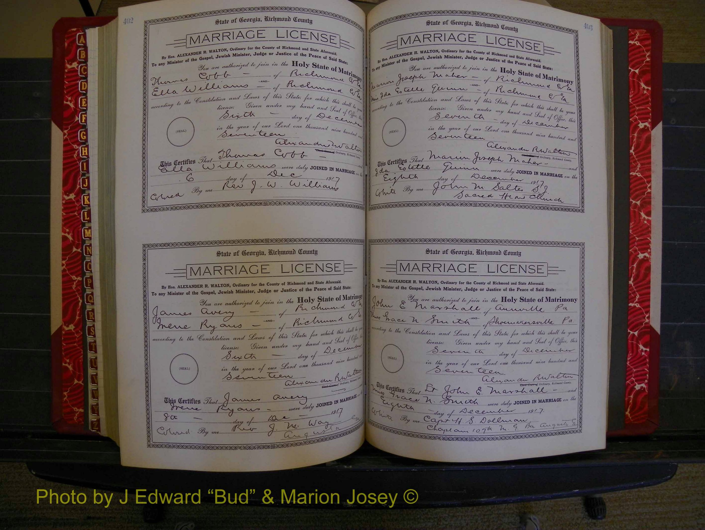 Richmond Marriages, Book KK, 1917-1918 P 402-403.JPG