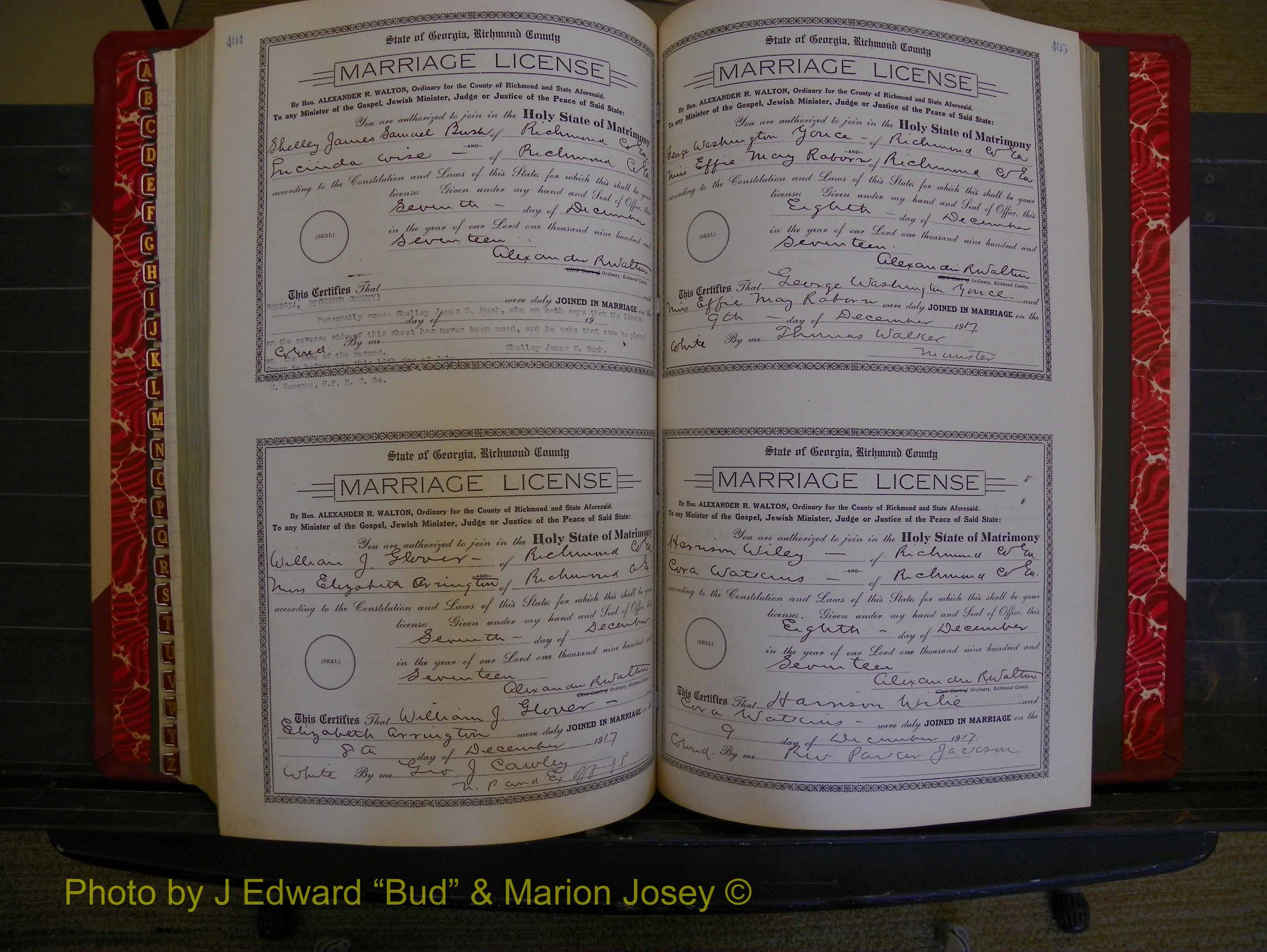 Richmond Marriages, Book KK, 1917-1918 P 404-405.JPG