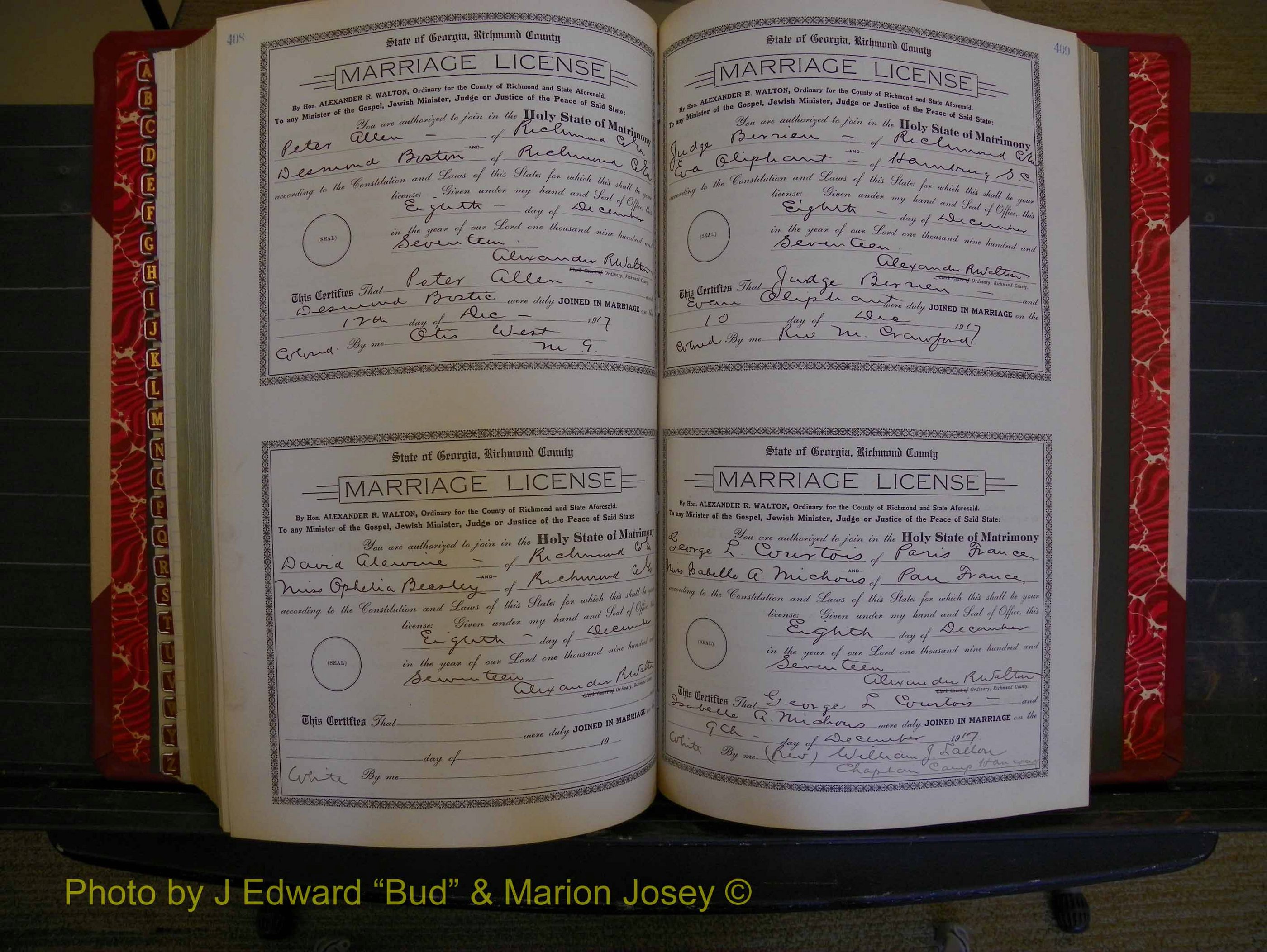 Richmond Marriages, Book KK, 1917-1918 P 408-409.JPG