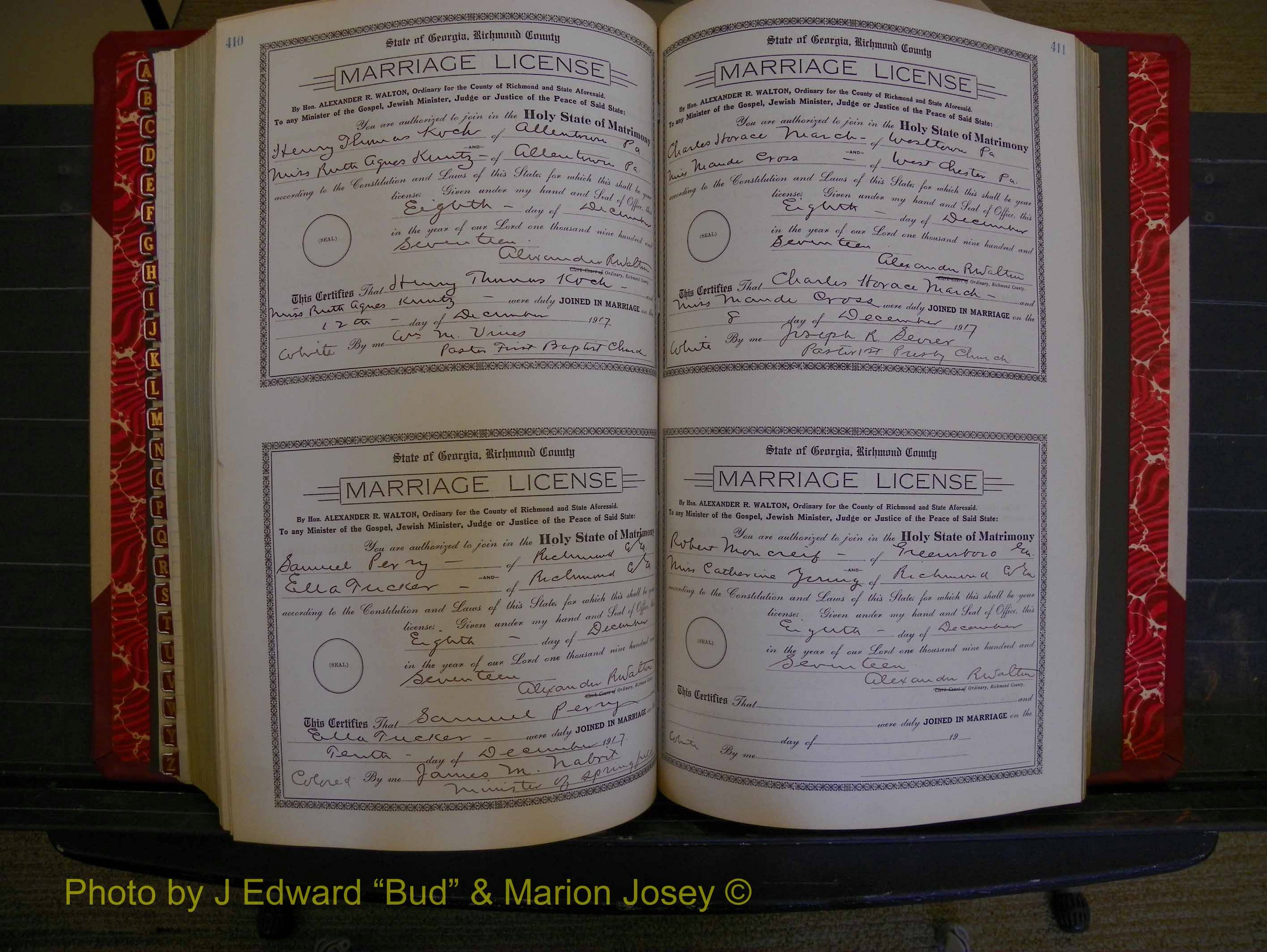 Richmond Marriages, Book KK, 1917-1918 P 410-411.JPG