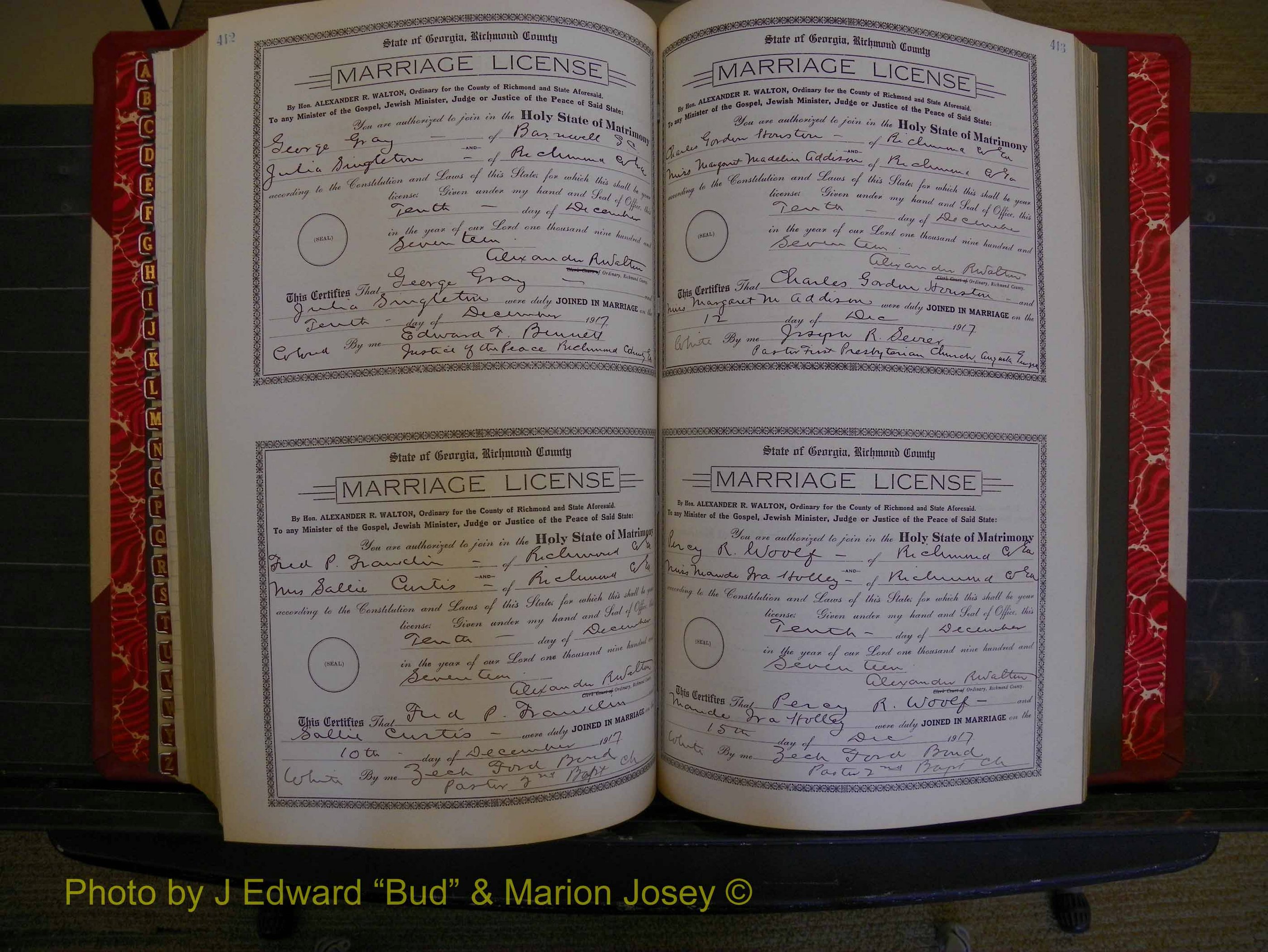 Richmond Marriages, Book KK, 1917-1918 P 412-413.JPG