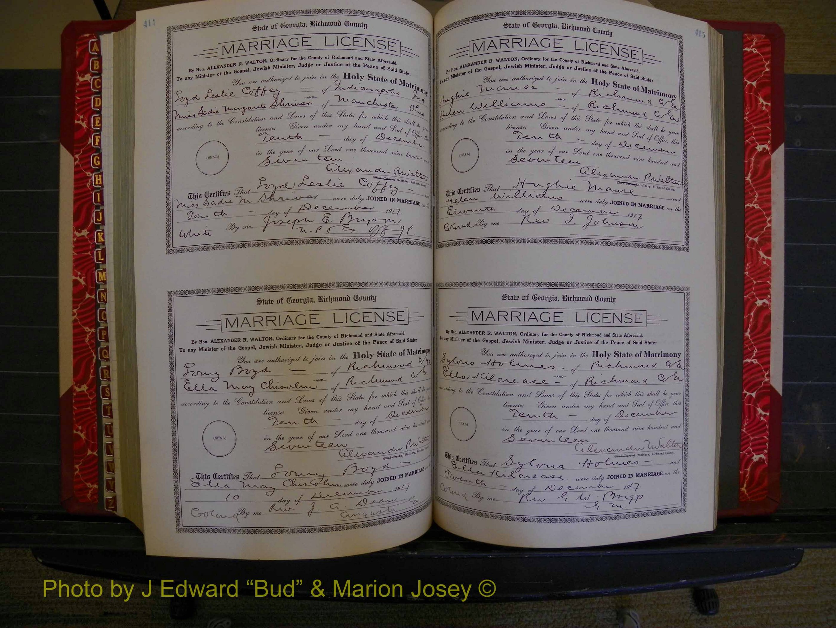 Richmond Marriages, Book KK, 1917-1918 P 414-415.JPG