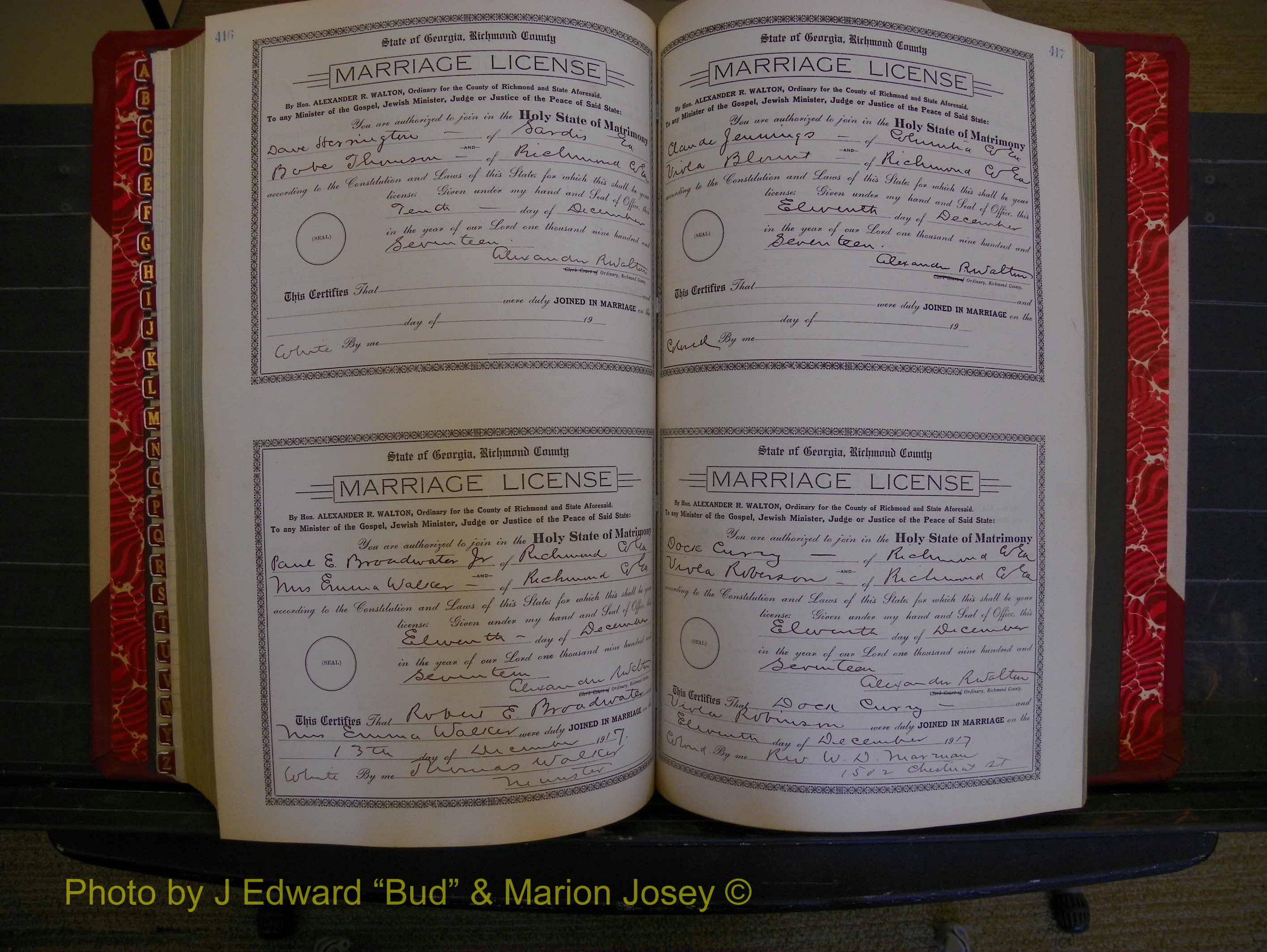 Richmond Marriages, Book KK, 1917-1918 P 416-417.JPG