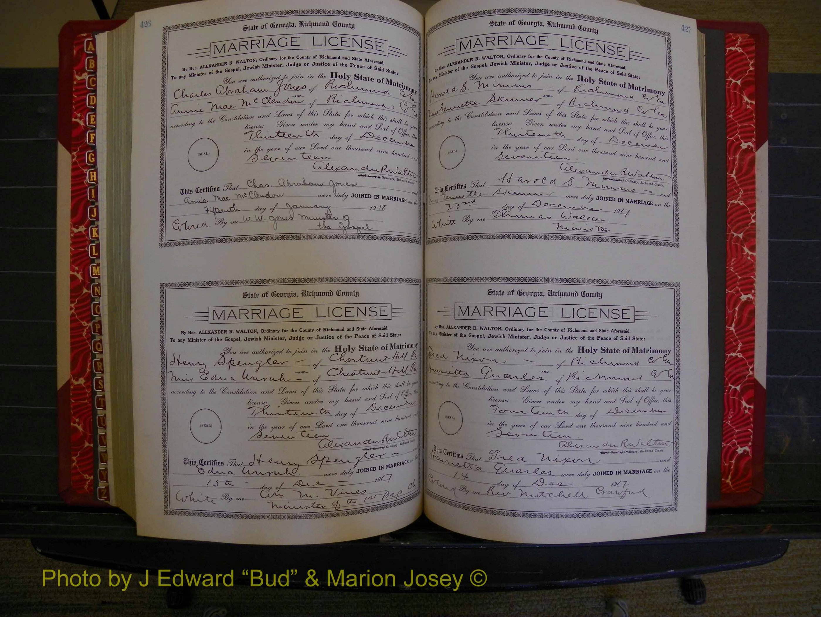 Richmond Marriages, Book KK, 1917-1918 P 426-427.JPG