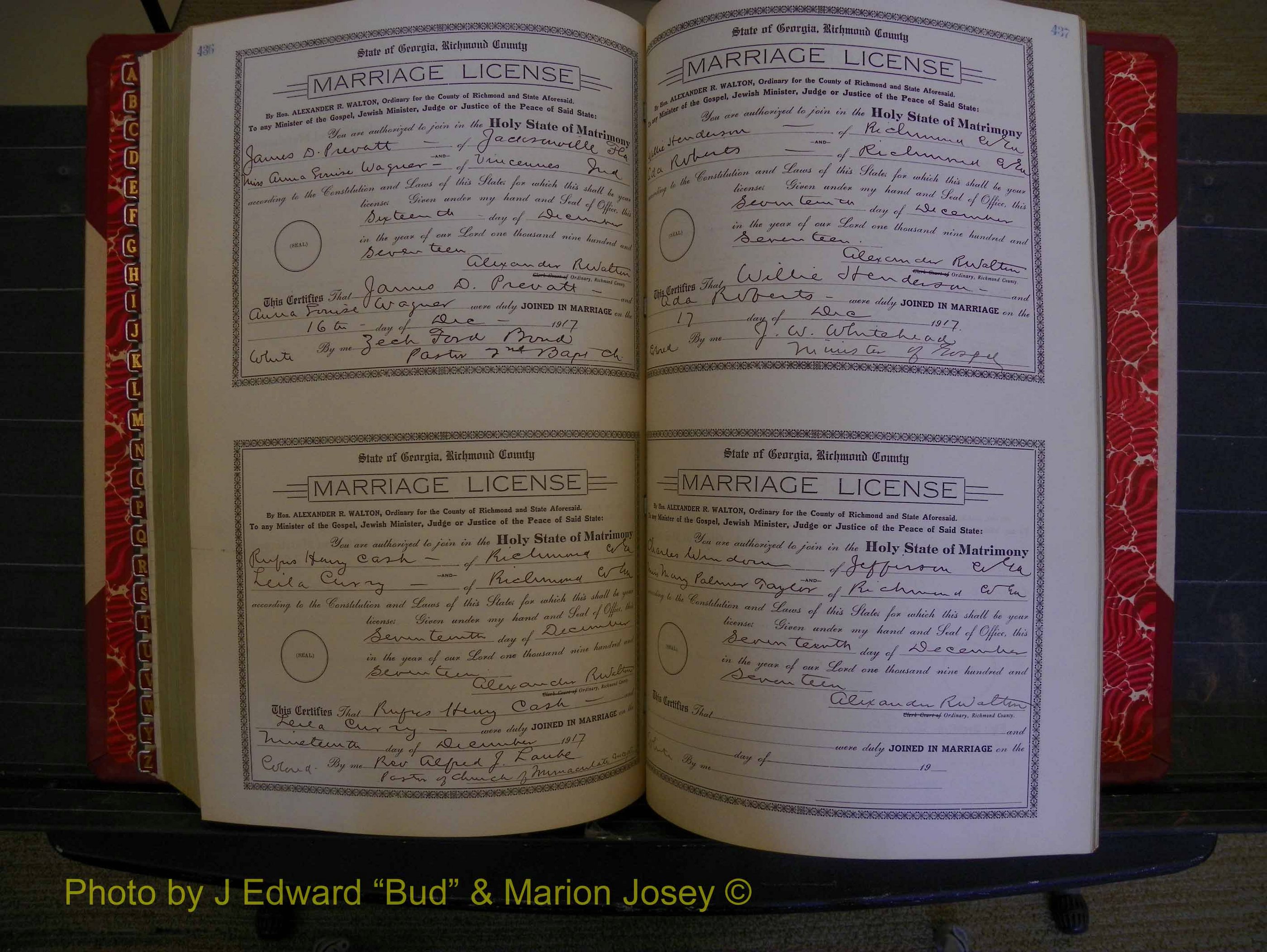 Richmond Marriages, Book KK, 1917-1918 P 436-437.JPG