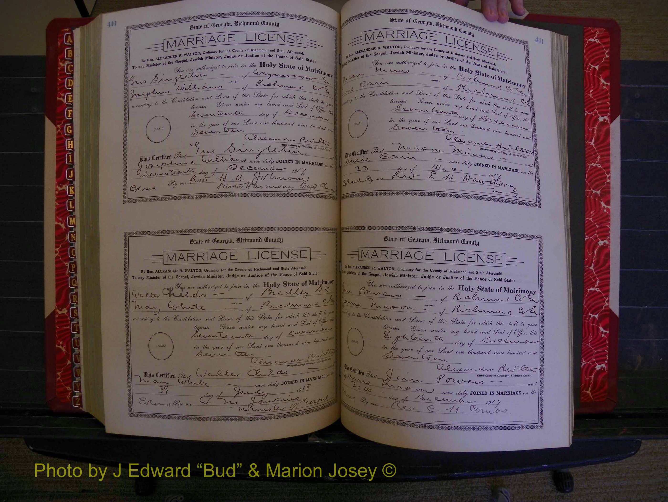Richmond Marriages, Book KK, 1917-1918 P 440-441.JPG