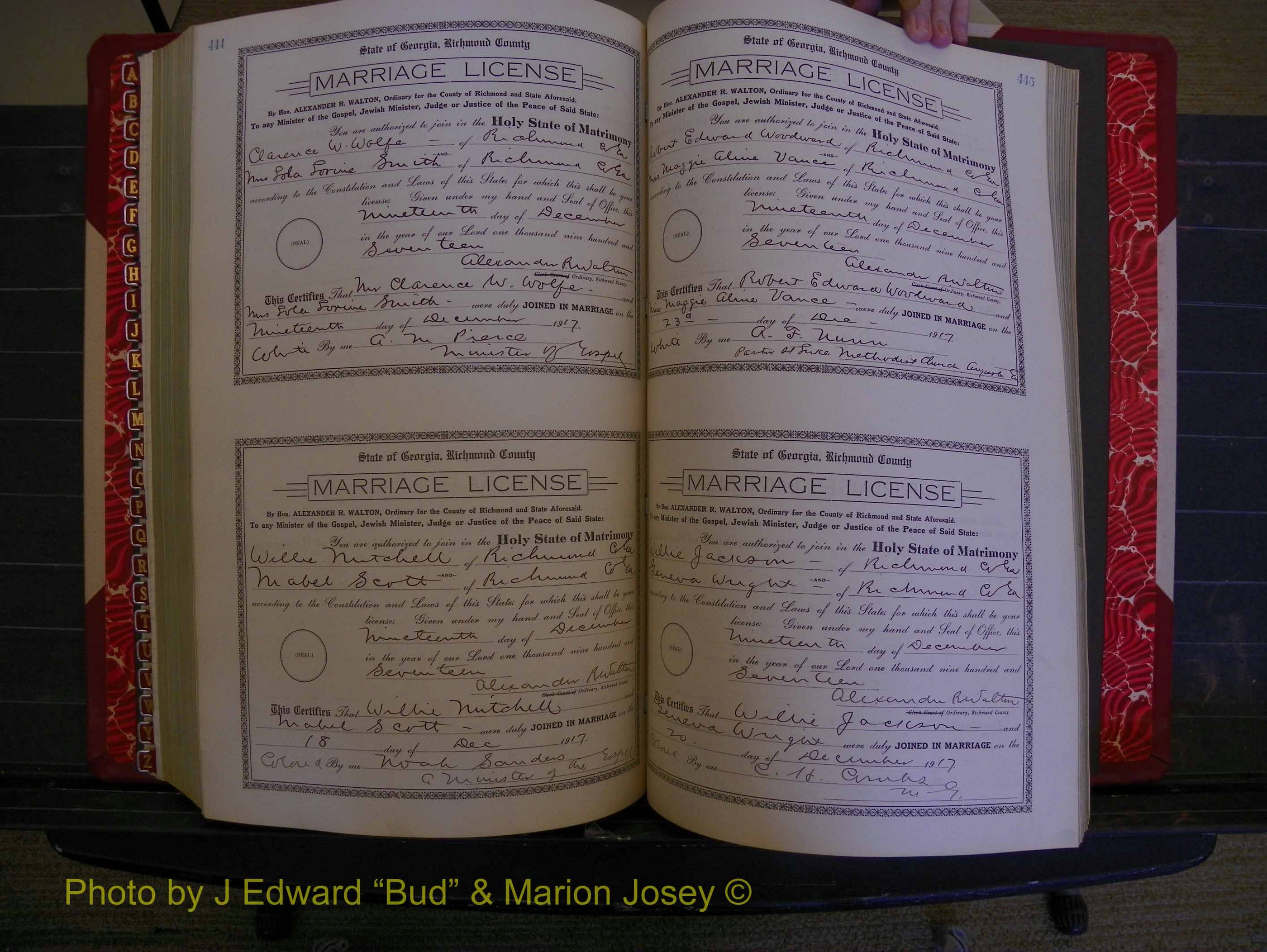 Richmond Marriages, Book KK, 1917-1918 P 444-445.JPG