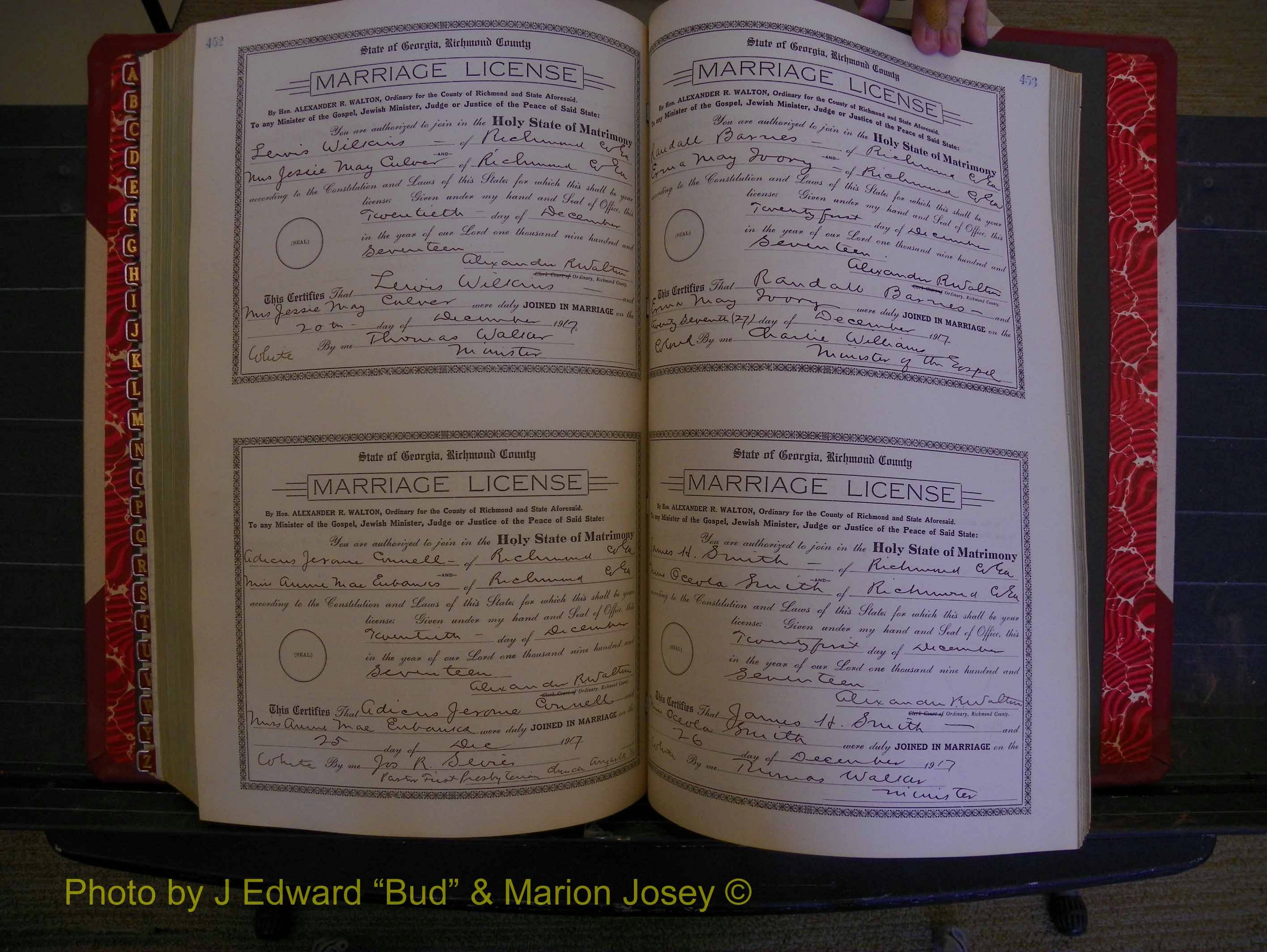 Richmond Marriages, Book KK, 1917-1918 P 452-453.JPG