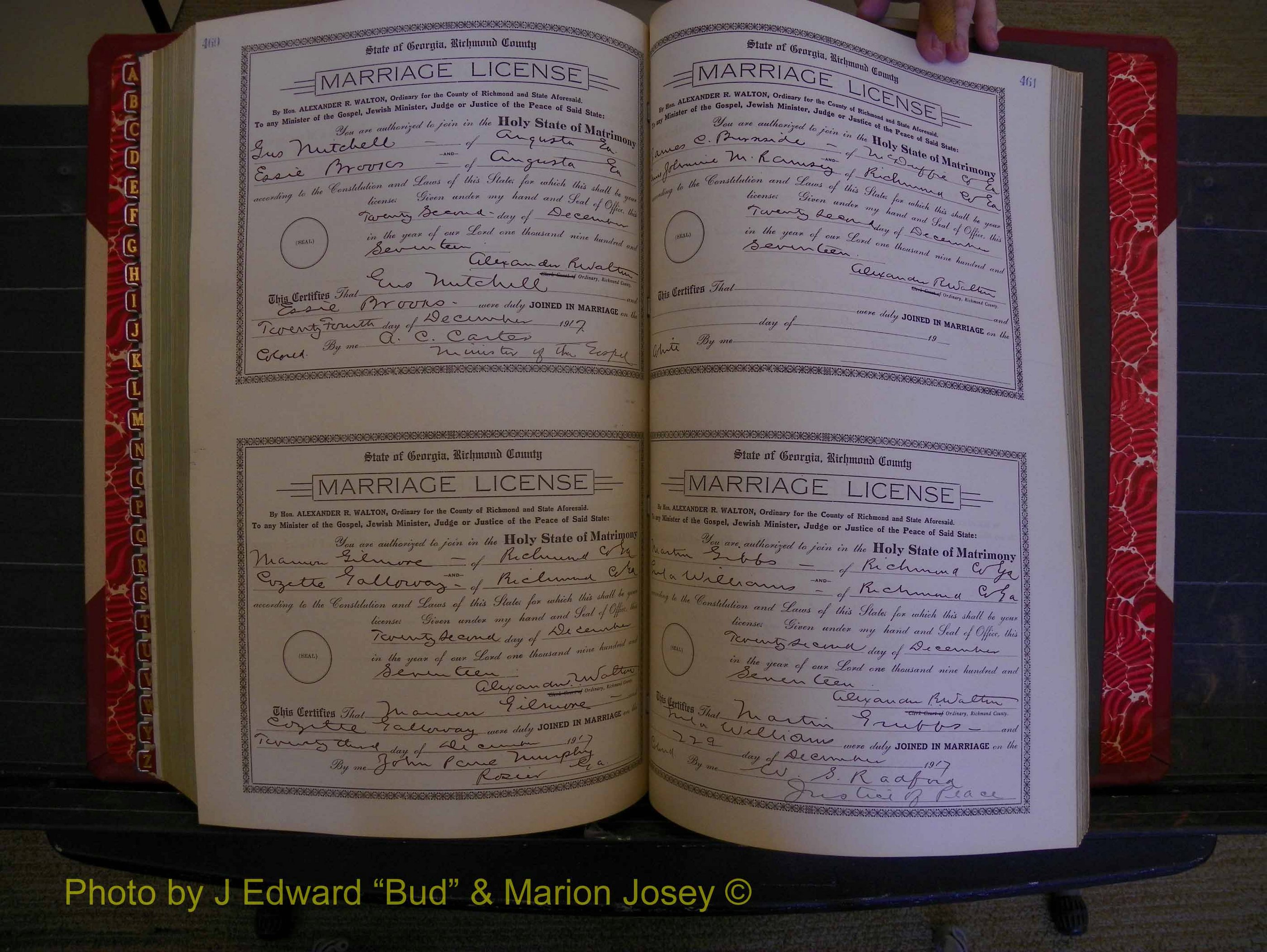 Richmond Marriages, Book KK, 1917-1918 P 460-461.JPG