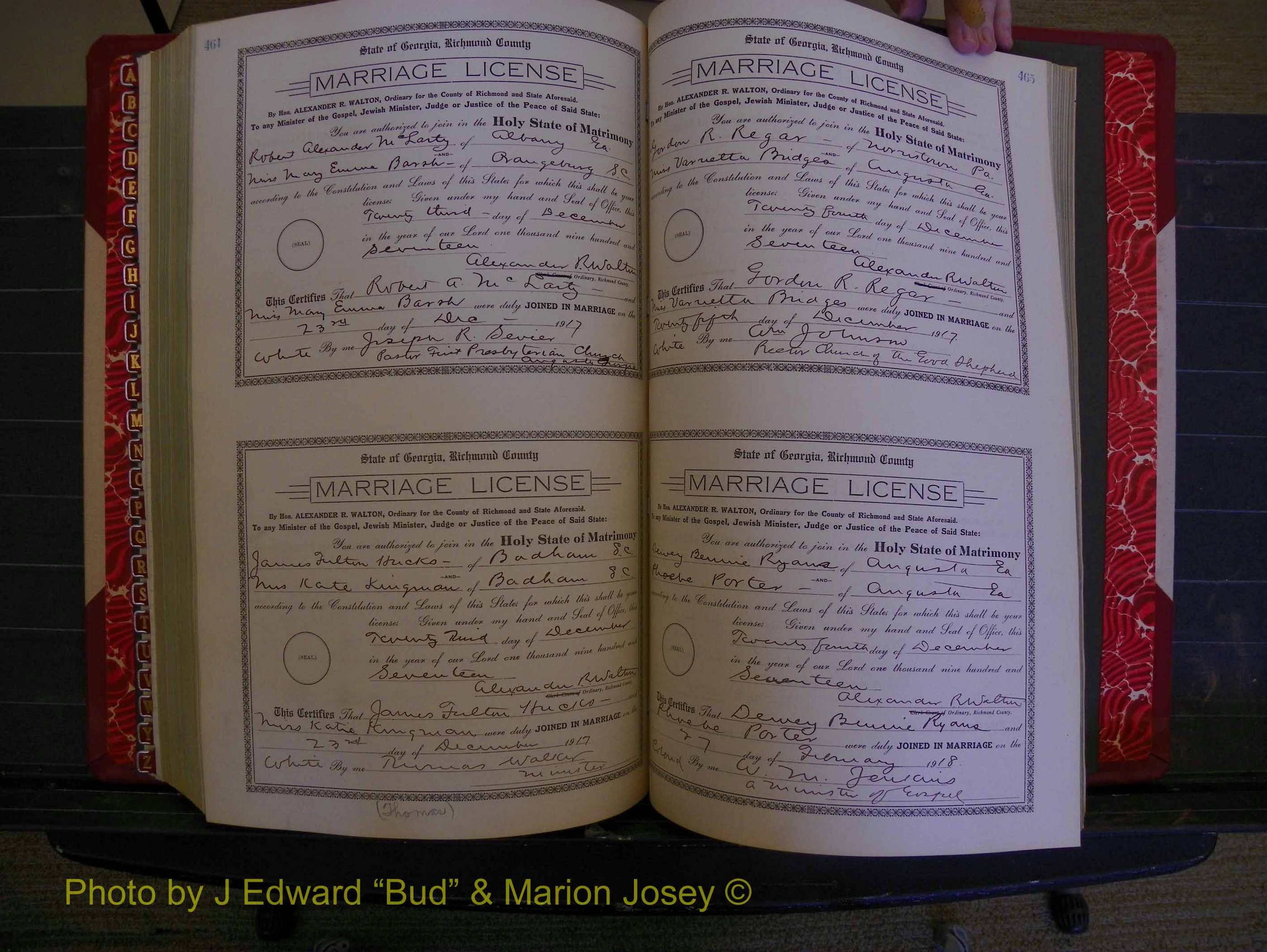 Richmond Marriages, Book KK, 1917-1918 P 464-465.JPG