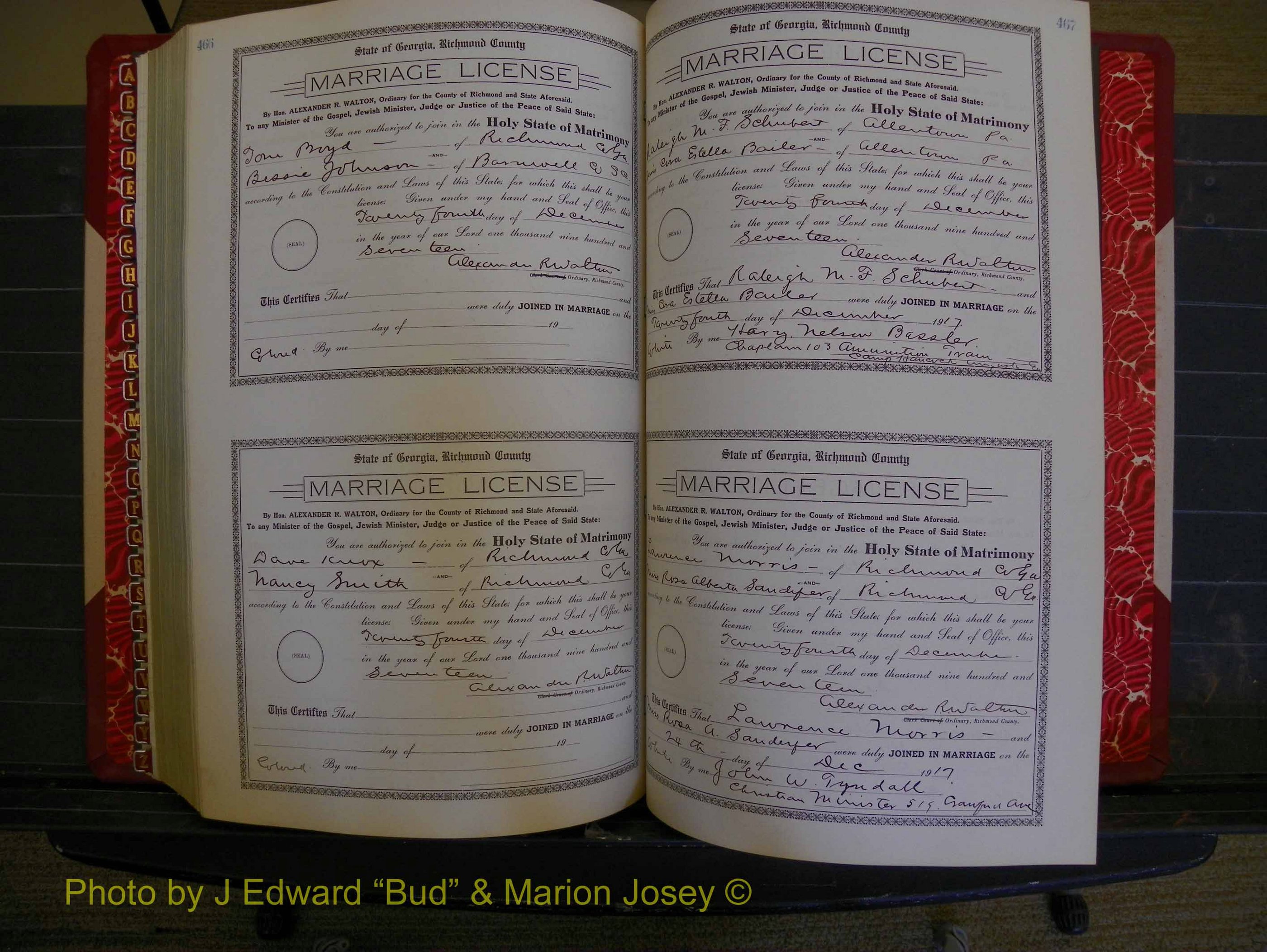 Richmond Marriages, Book KK, 1917-1918 P 466-467.JPG