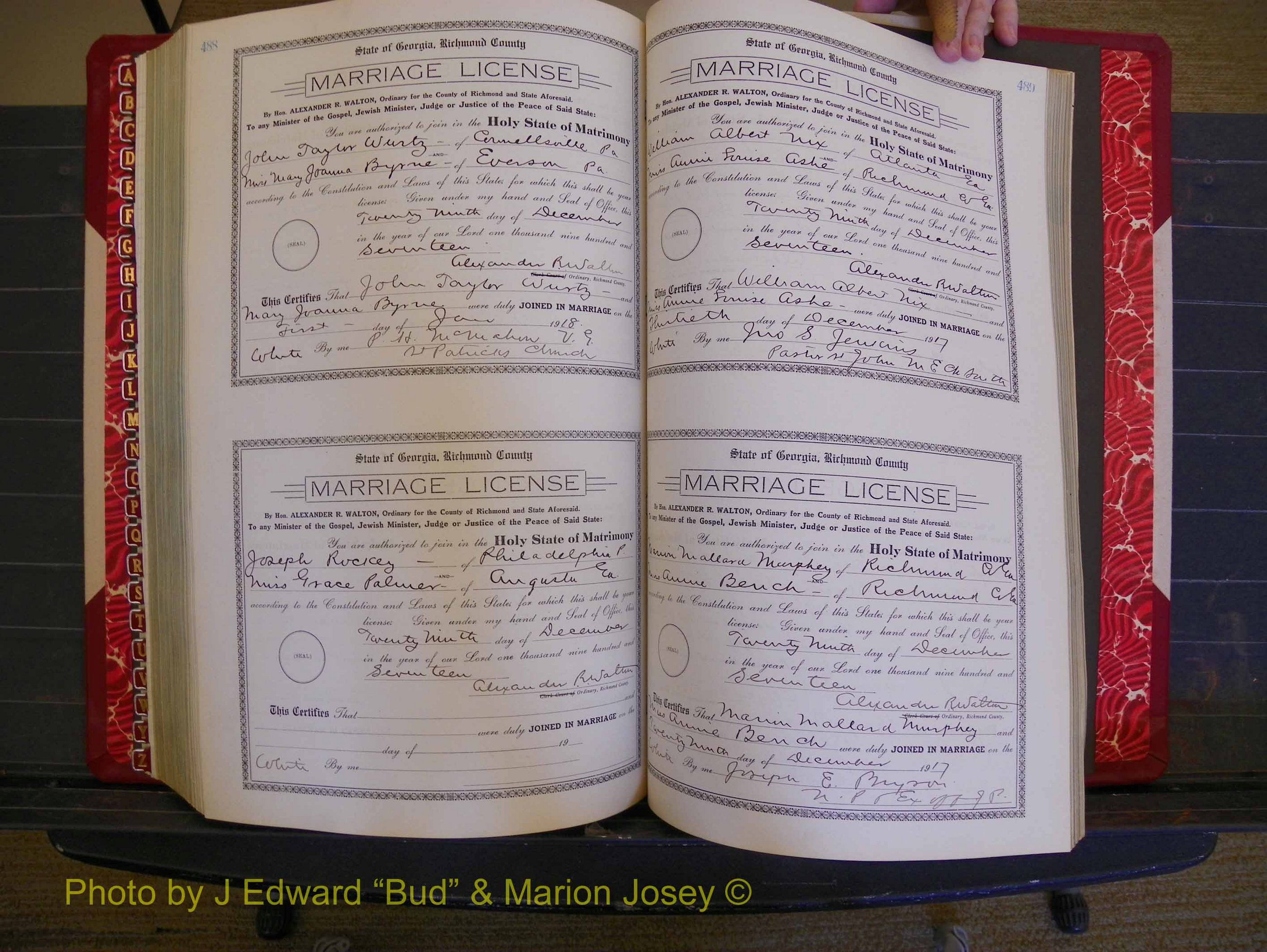 Richmond Marriages, Book KK, 1917-1918 P 488-489.JPG