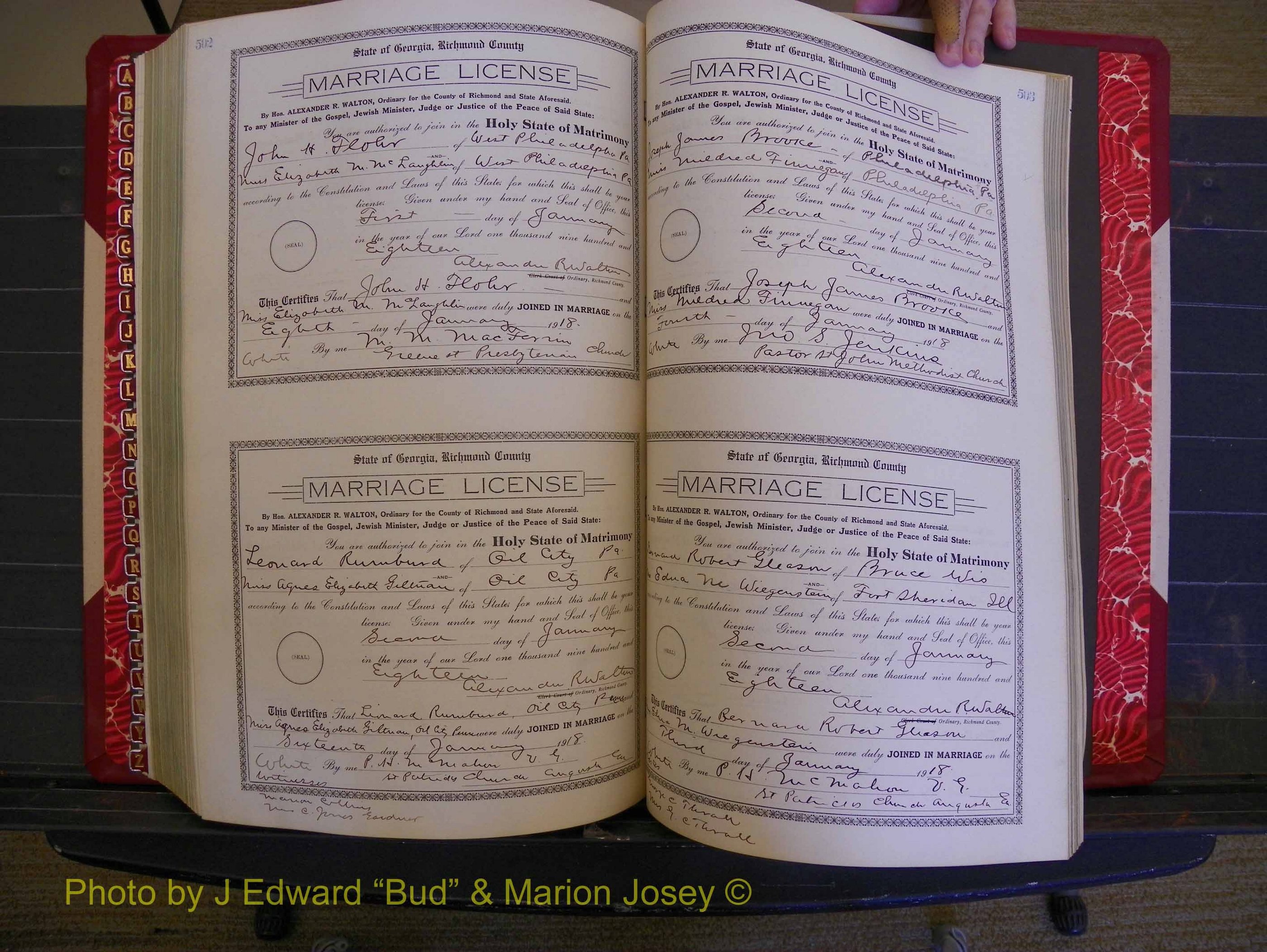 Richmond Marriages, Book KK, 1917-1918 P 502-503.JPG