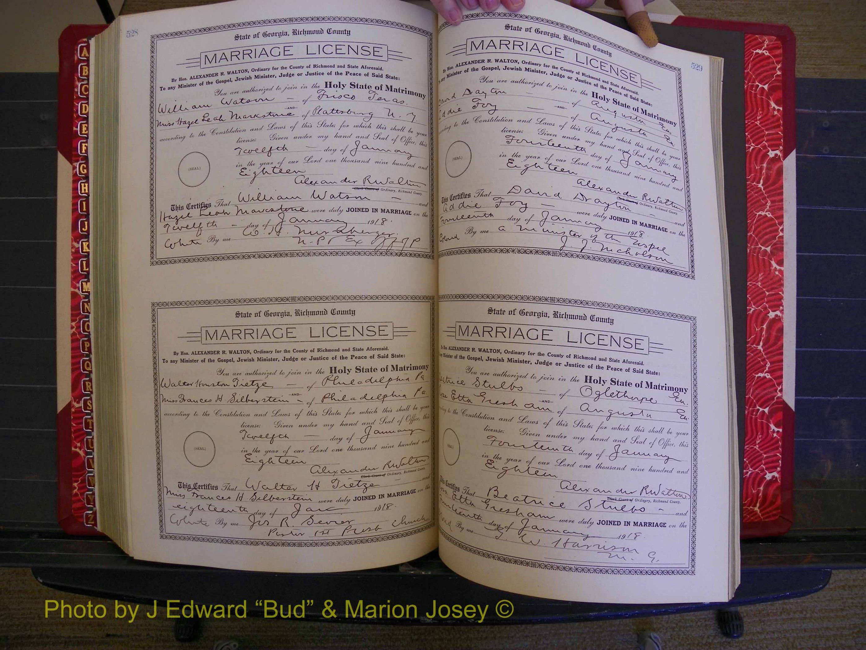 Richmond Marriages, Book KK, 1917-1918 P 528-529.JPG