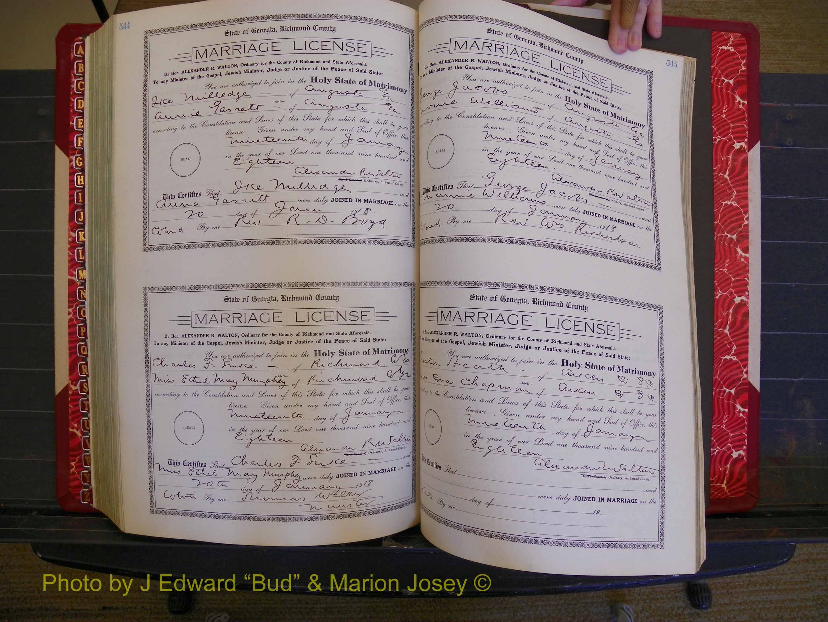 Richmond Marriages, Book KK, 1917-1918 P 544-545.JPG