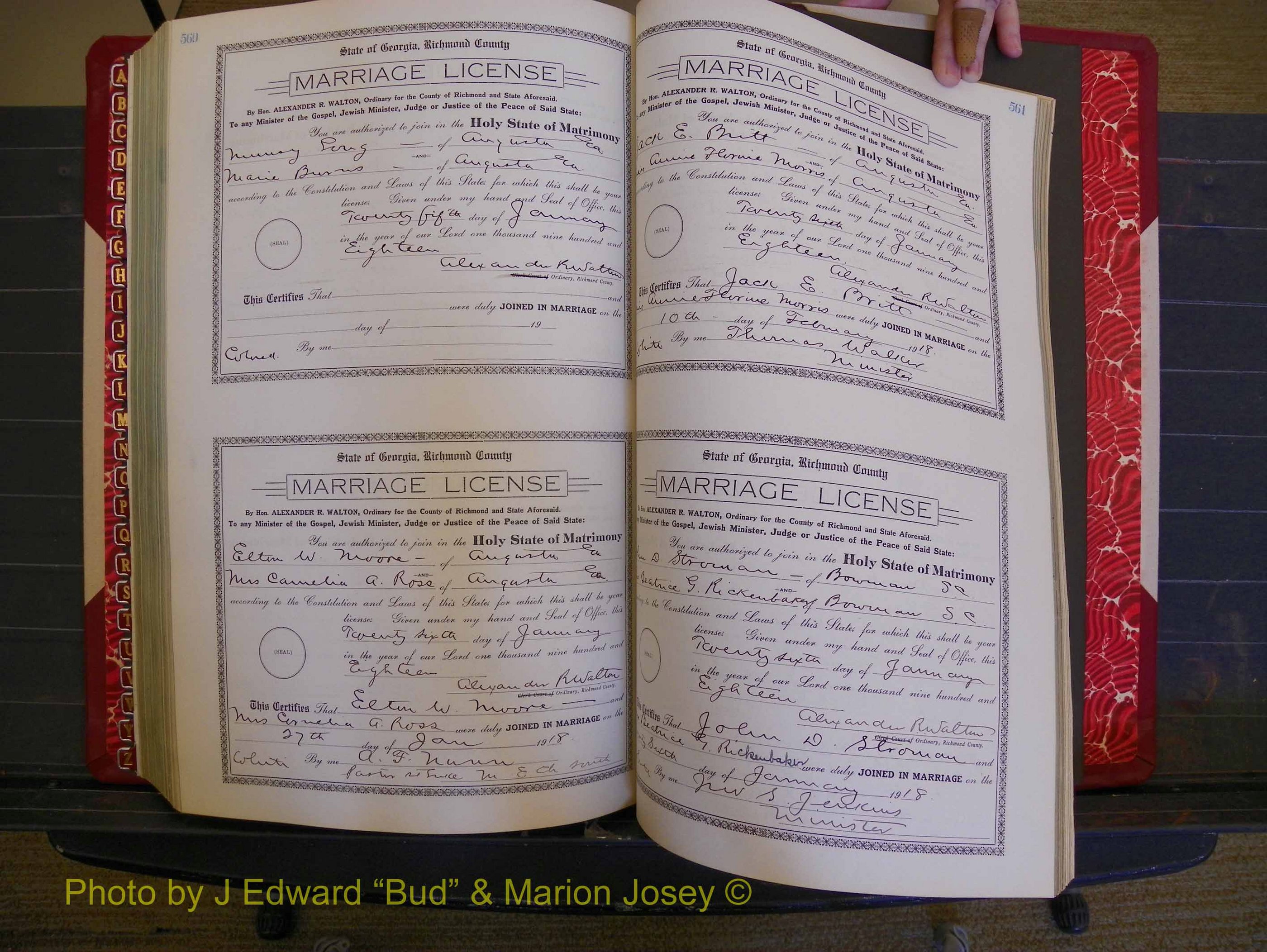 Richmond Marriages, Book KK, 1917-1918 P 560-561.JPG