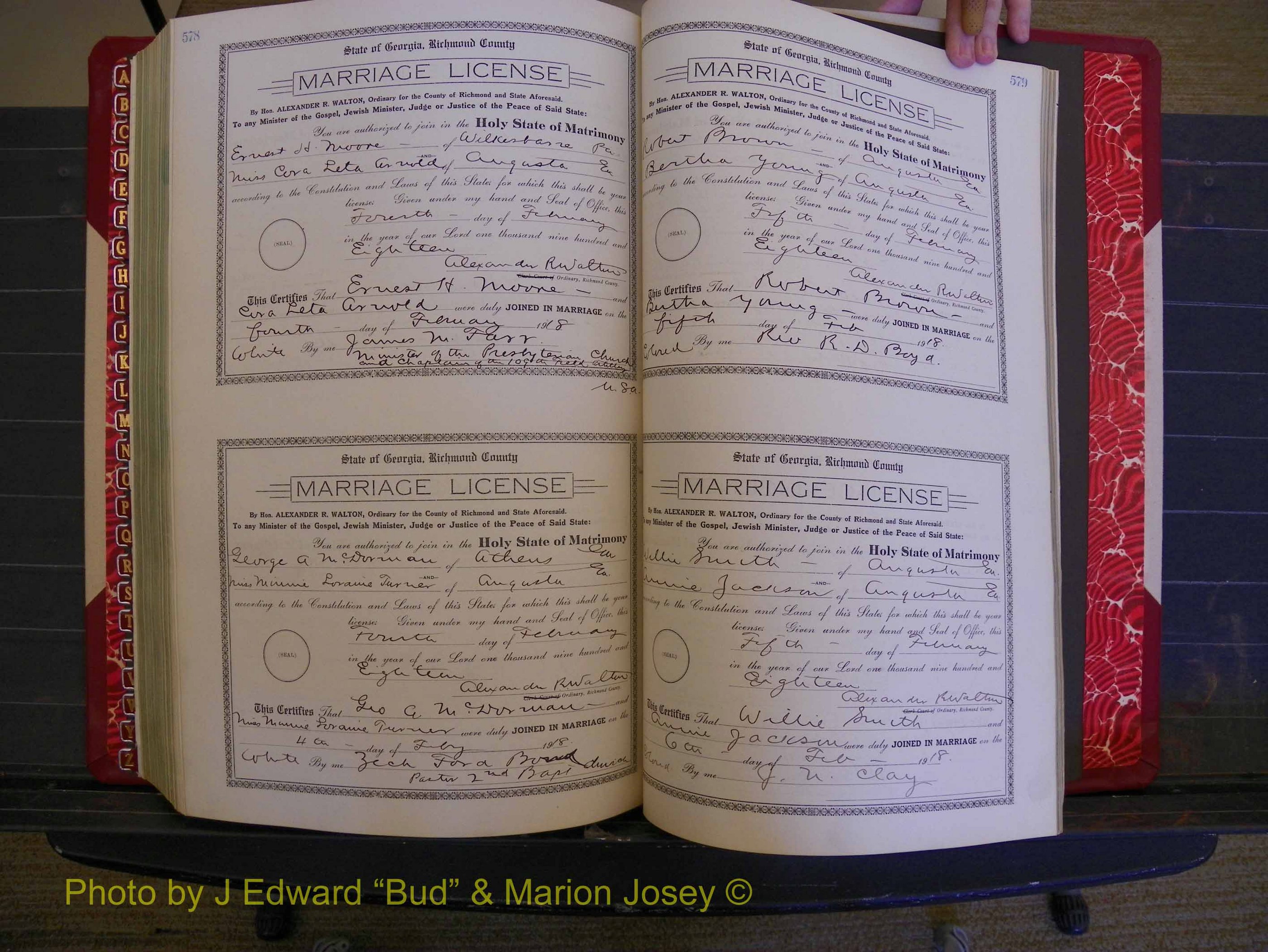 Richmond Marriages, Book KK, 1917-1918 P 578-579.JPG