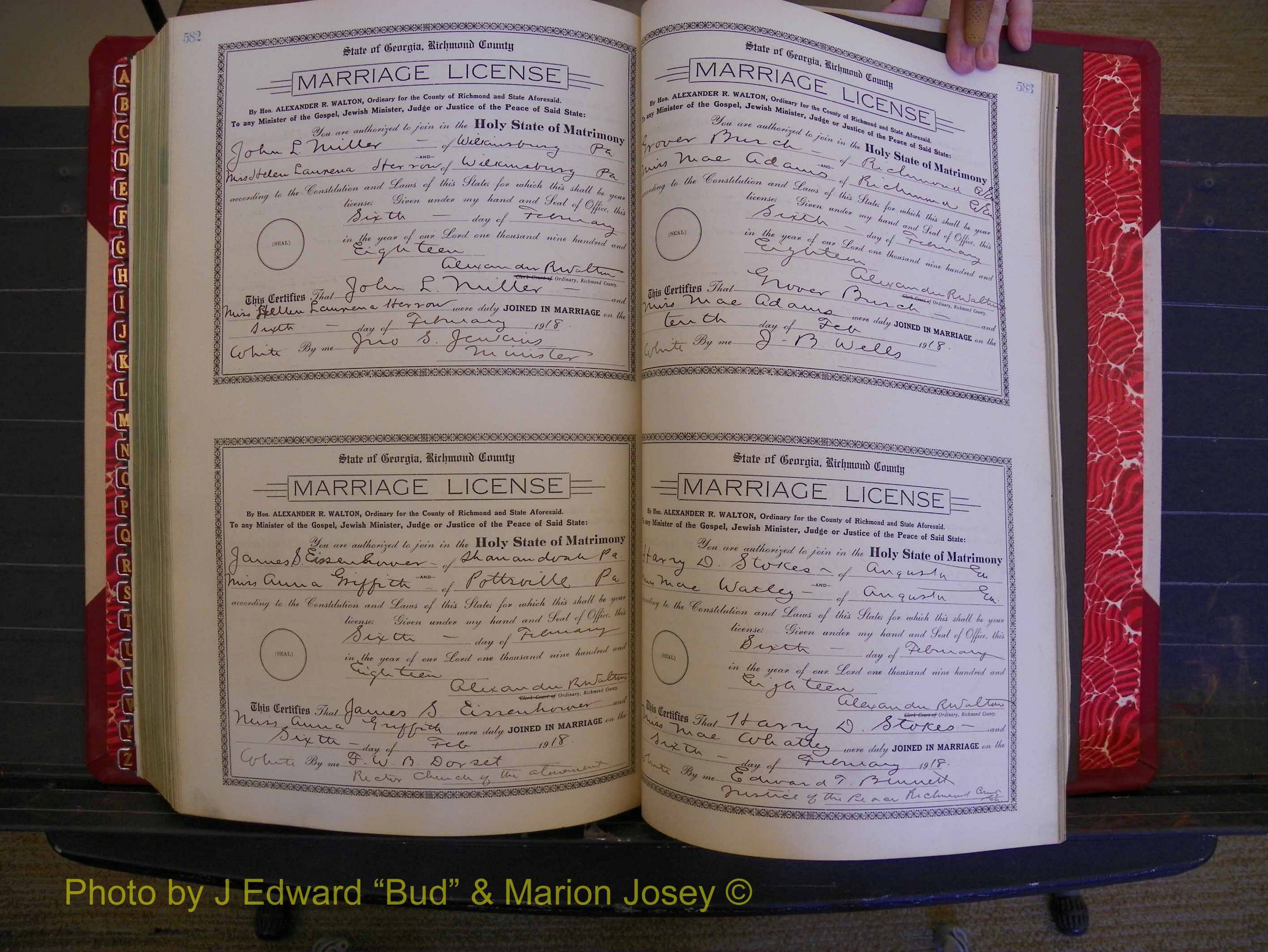 Richmond Marriages, Book KK, 1917-1918 P 582-583.JPG