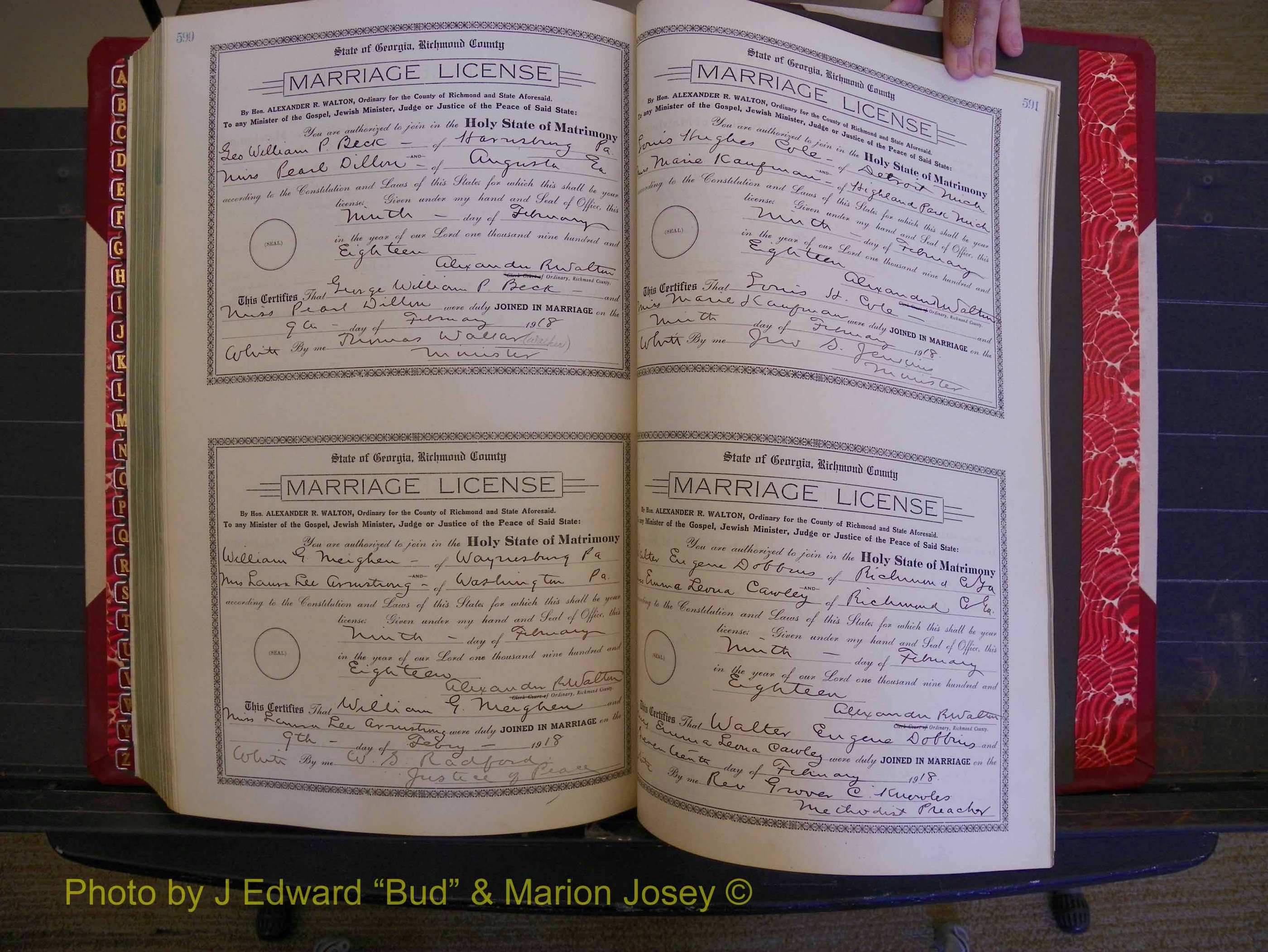 Richmond Marriages, Book KK, 1917-1918 P 590-591.JPG