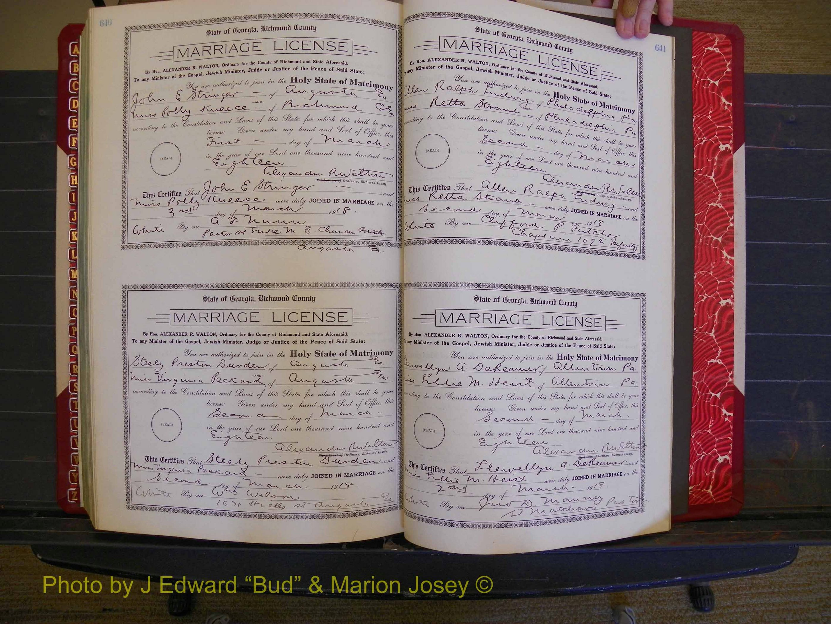 Richmond Marriages, Book KK, 1917-1918 P 640-641.JPG