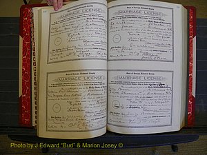 Richmond Marriages, Book KK, 1917-1918 P 118-119.JPG