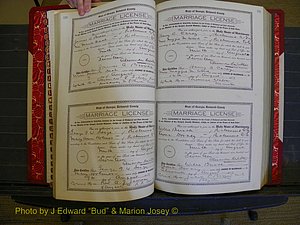 Richmond Marriages, Book KK, 1917-1918 P 120-121.JPG